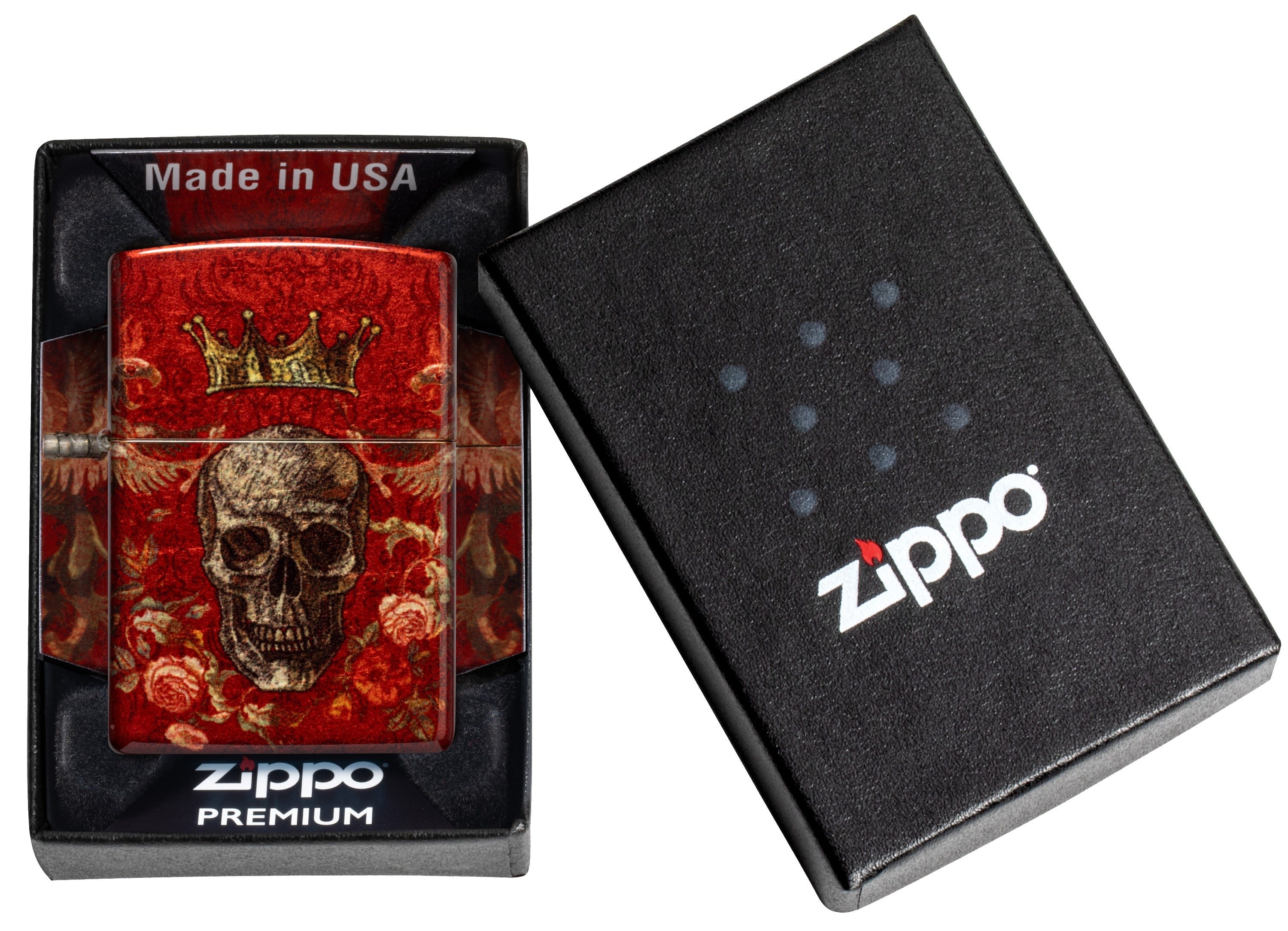 ZP1024,Zippo Çakmak 48458 King Skull Design 47132-128738