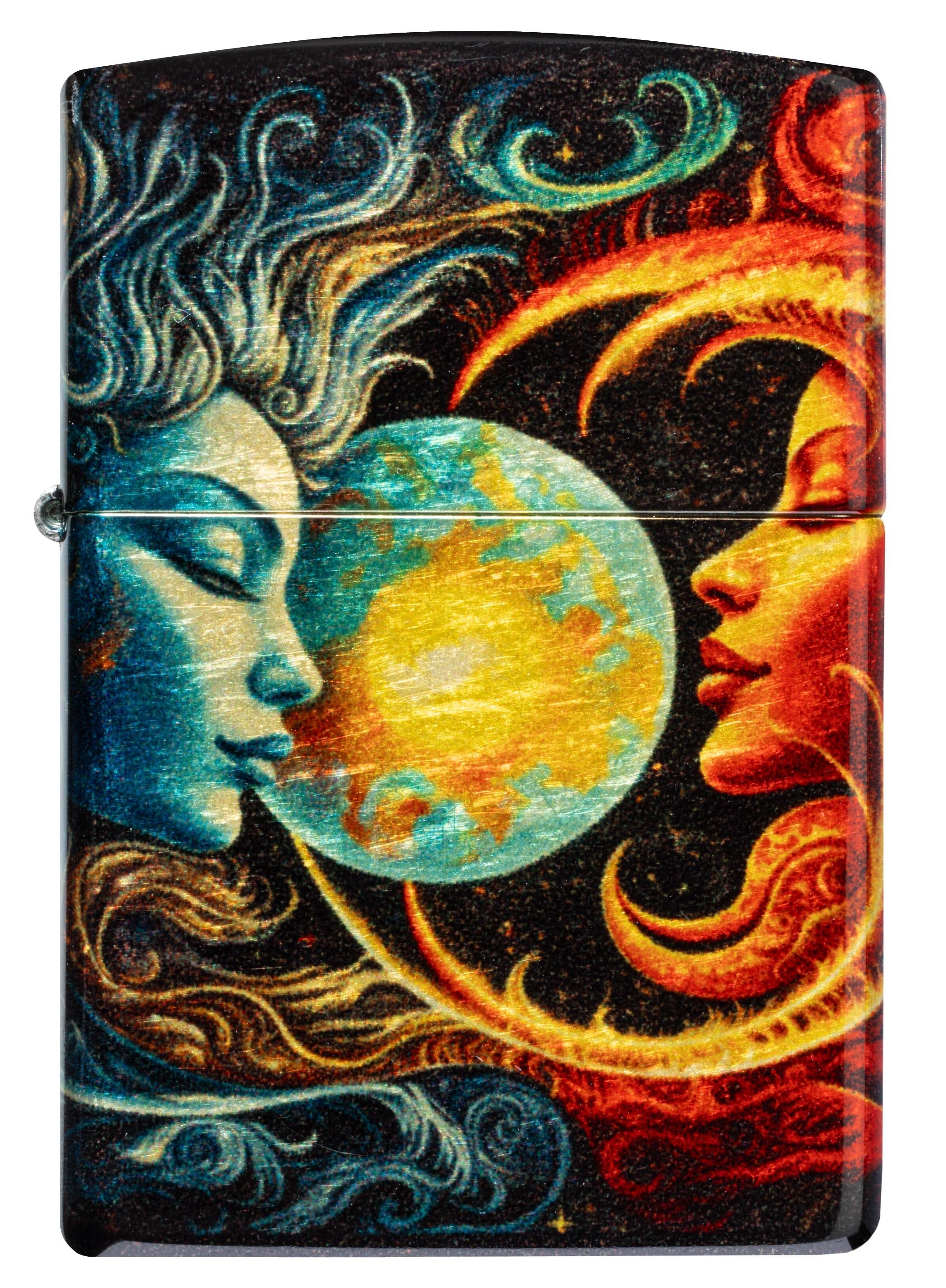 TR8497,Zippo Çakmak 48458 Spiritual Sun And Moon Design 46563-119960