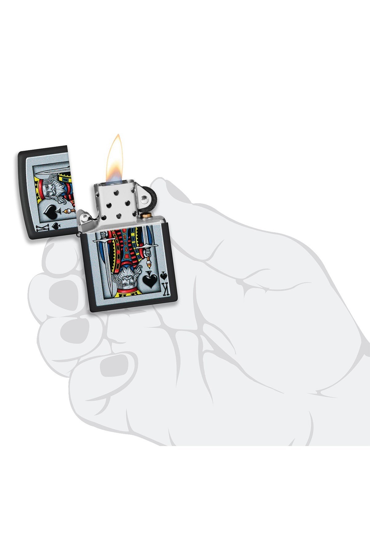TR4748,Zippo Çakmak 48488-100053 King Of Spades Design