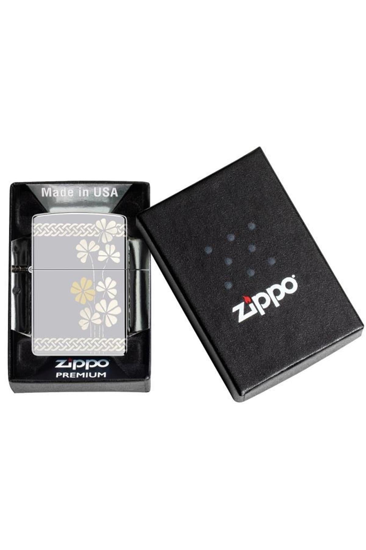 TR5501,Zippo Çakmak 48586-103658 Clover Design