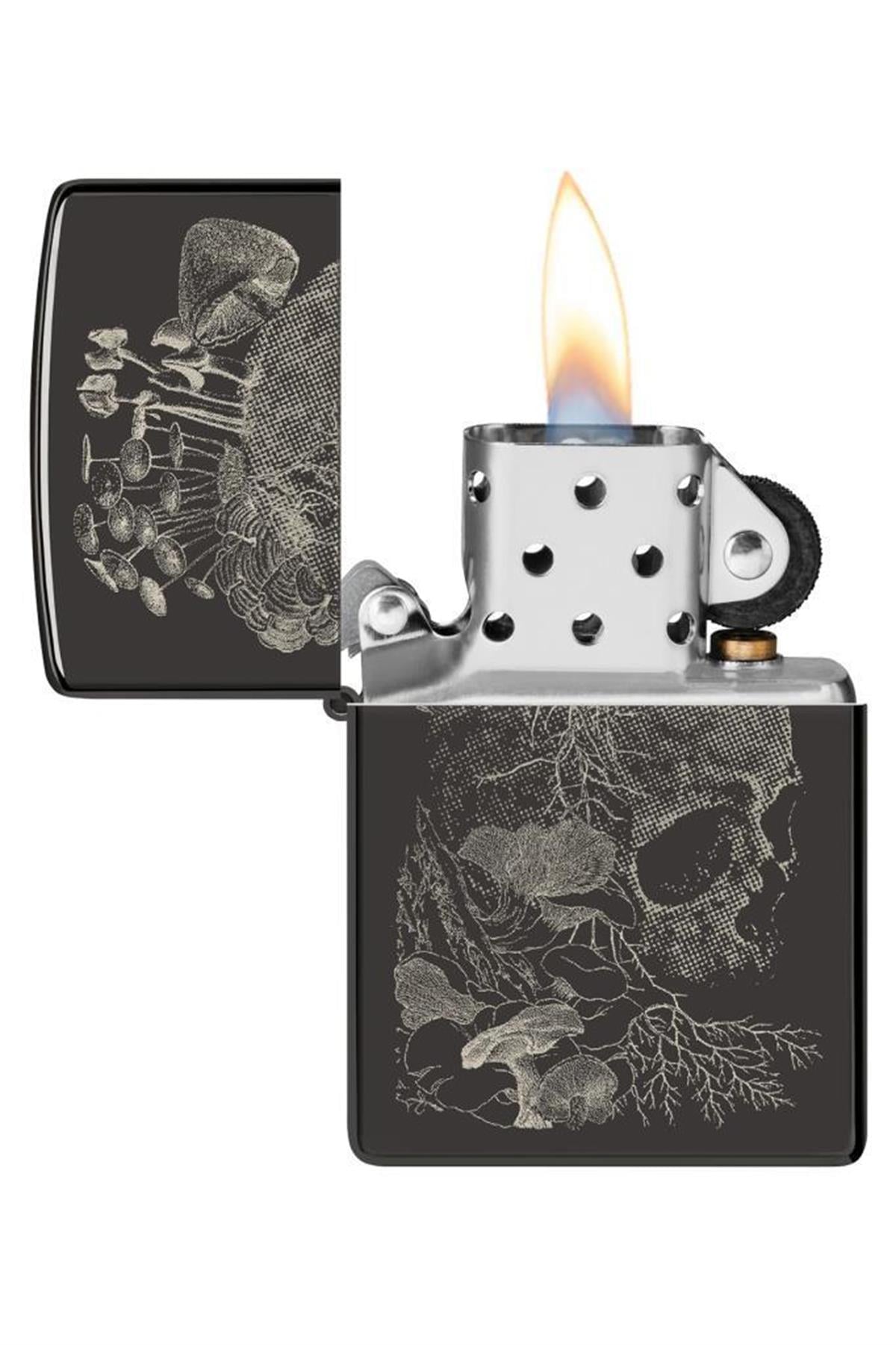 TR5459,Zippo Çakmak 48590-103654 24756 Skull Mushroom Design