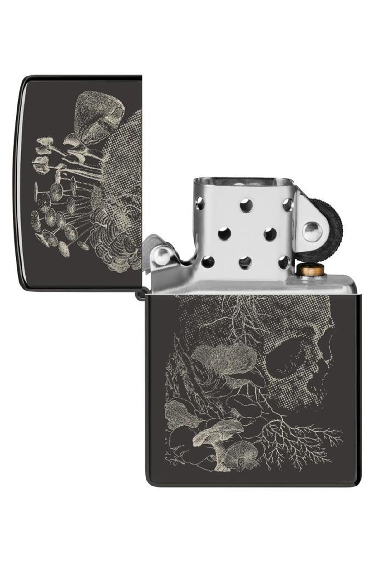 TR5459,Zippo Çakmak 48590-103654 24756 Skull Mushroom Design