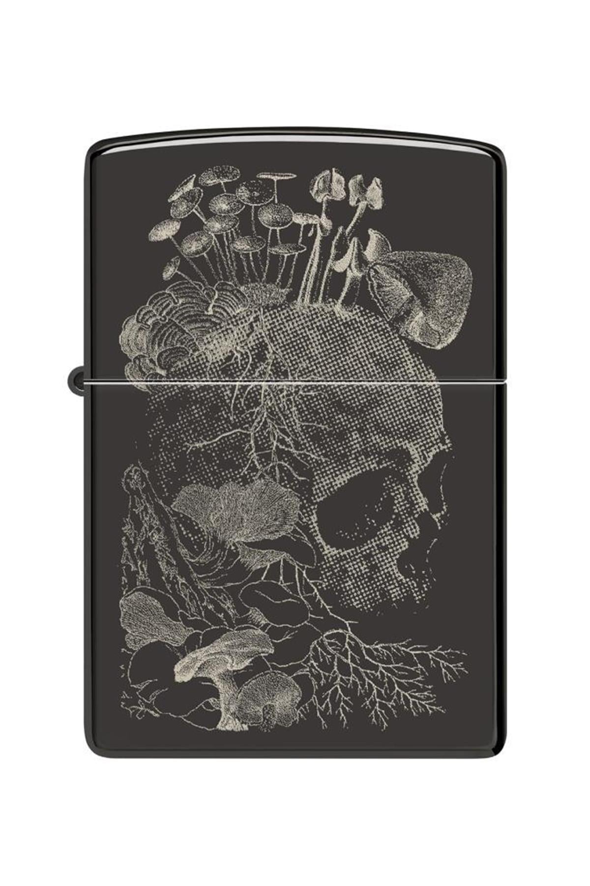 TR5459,Zippo Çakmak 48590-103654 24756 Skull Mushroom Design