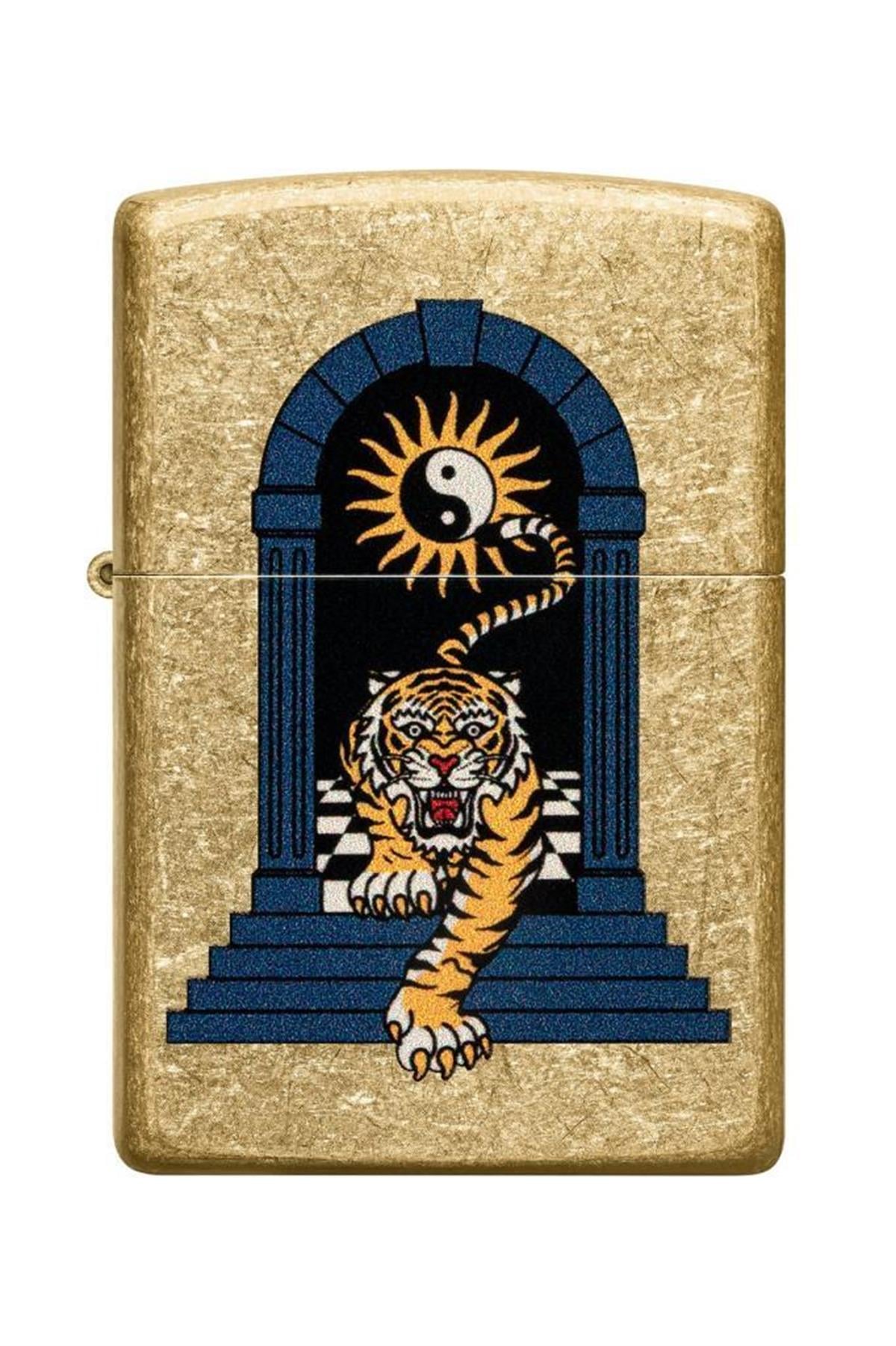 TR5424,Zippo Çakmak 48613-103656 49477 Tiger Tattoo Design
