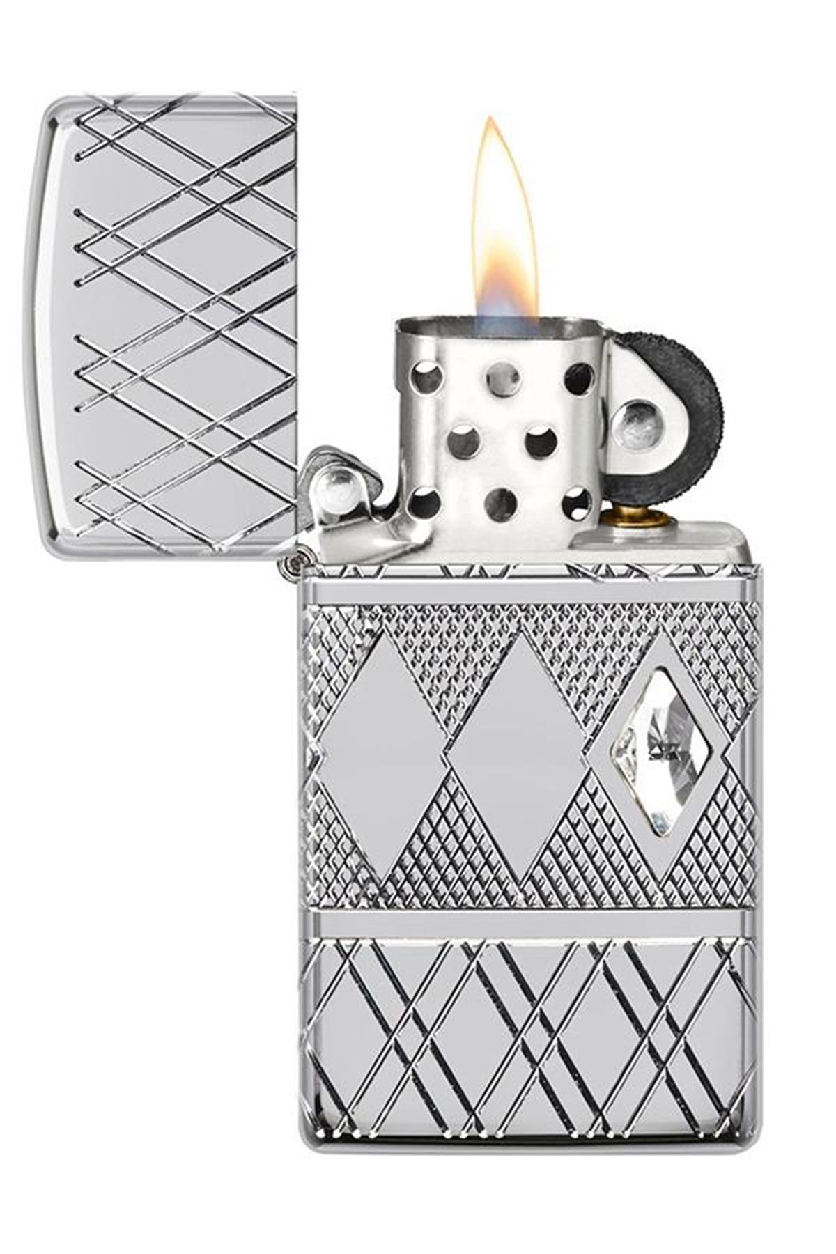 TR4445,Zippo Çakmak 49052-075224 Diamond Pattern Design