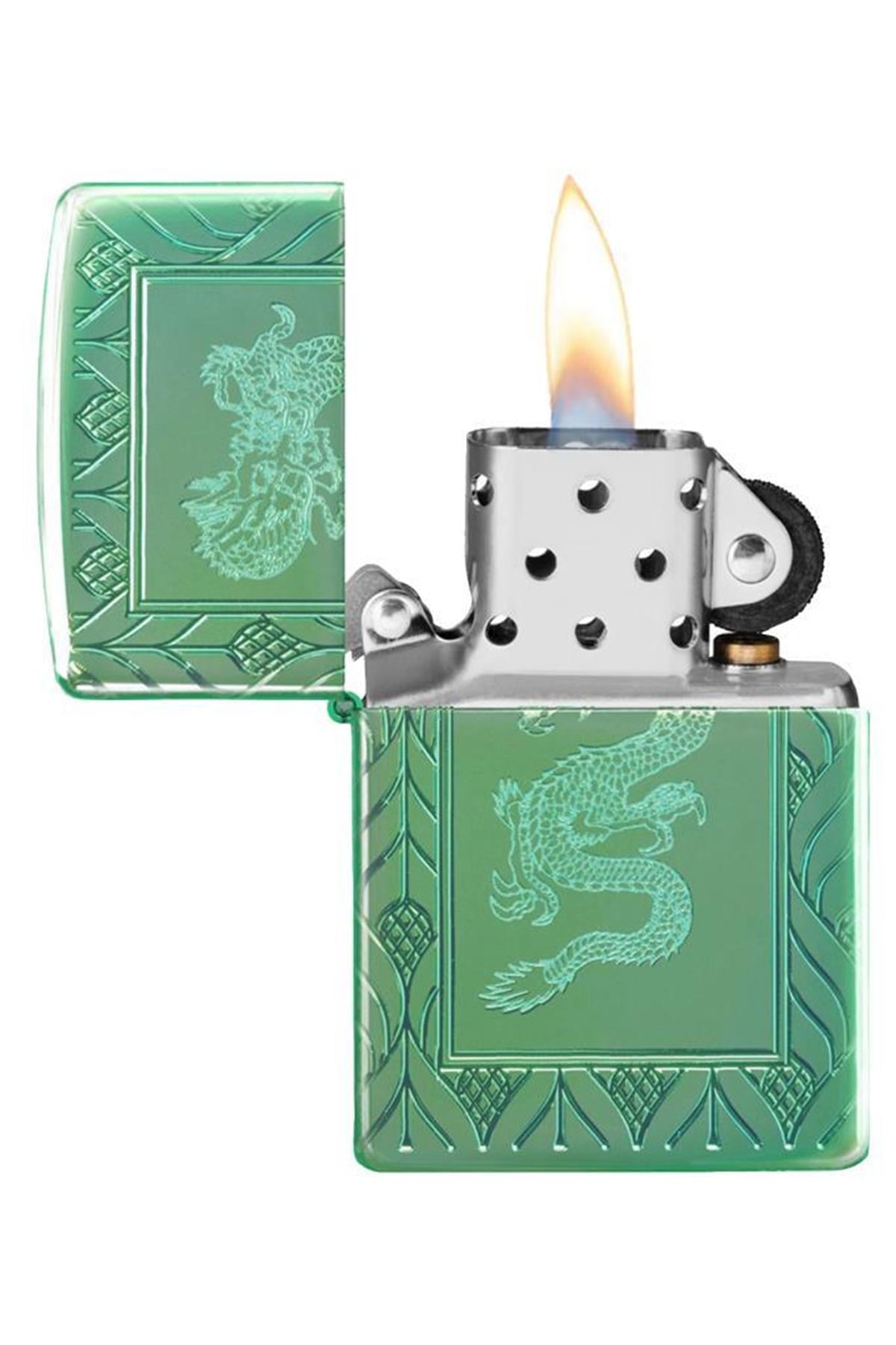 TR5649,Zippo Çakmak 49054-075226 Armor Hp Green Elegant Dragon