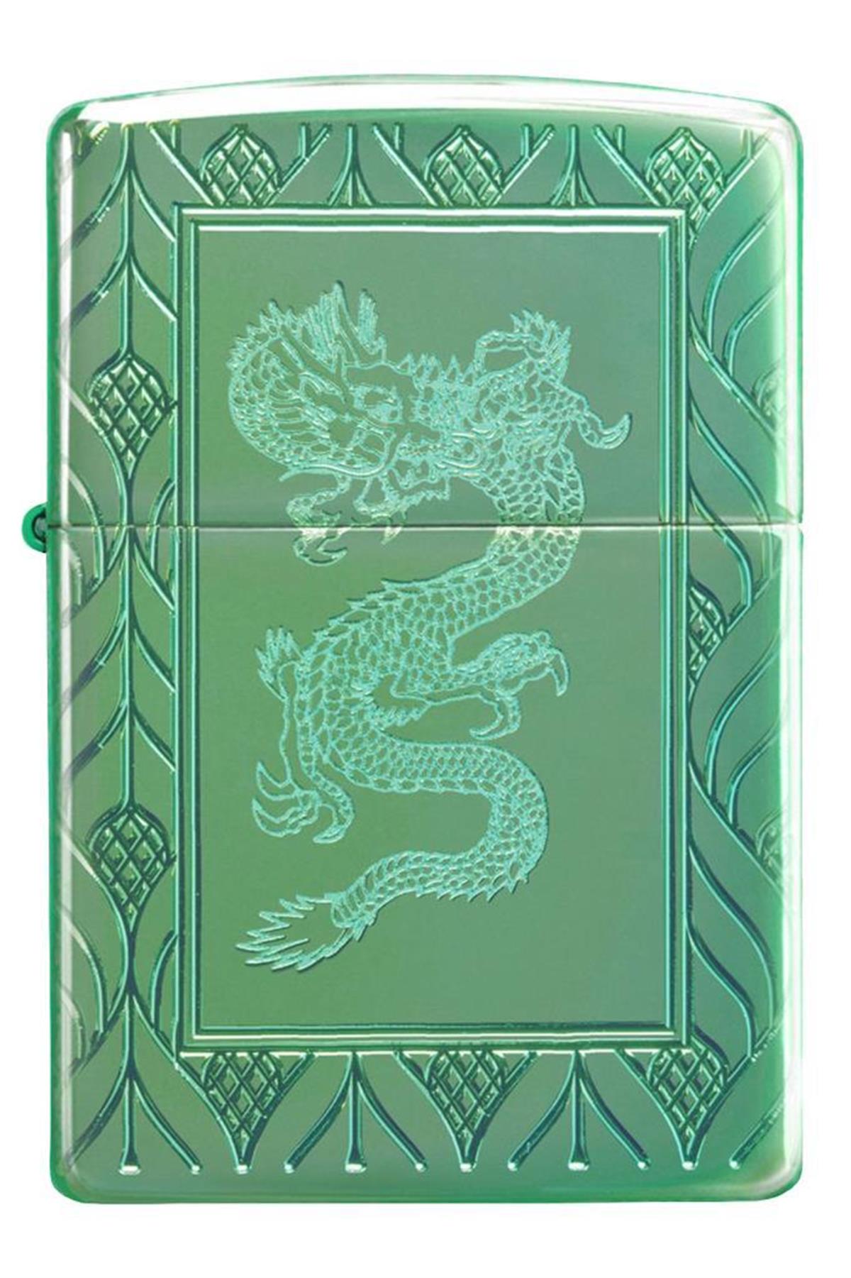 亀 🔥✨ Orijinal Zippo Çakmak – Altın Kaplama Dragon & Phoenix