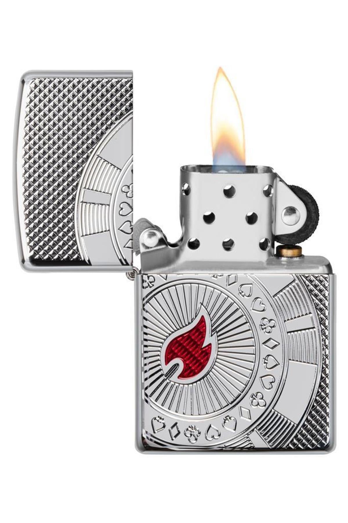 TR5450,Zippo Çakmak 49058-075228 167 Poker Chip Design
