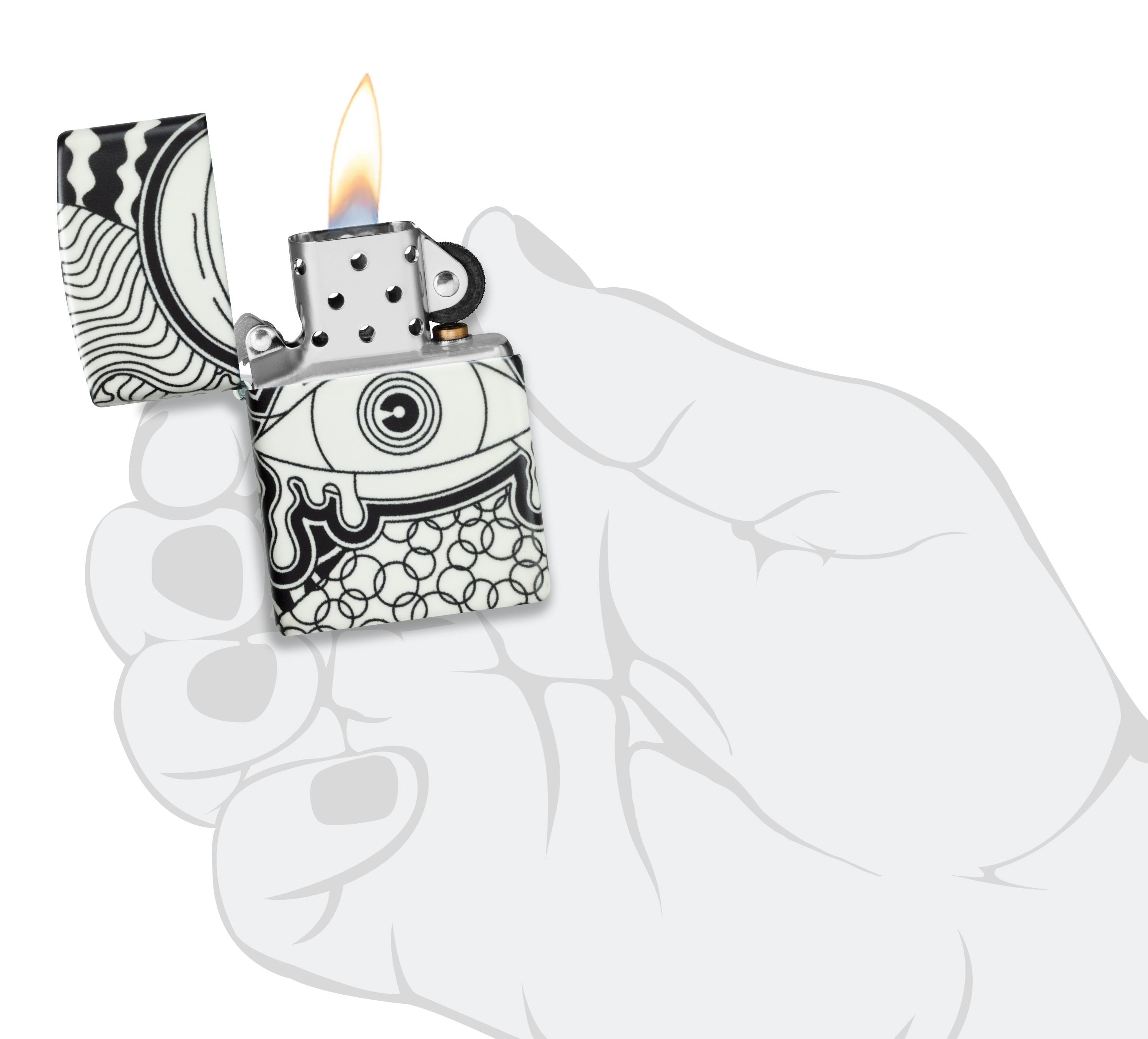 TR8478,Zippo Çakmak 49193 Psychedelic Eye Design 46428-120508