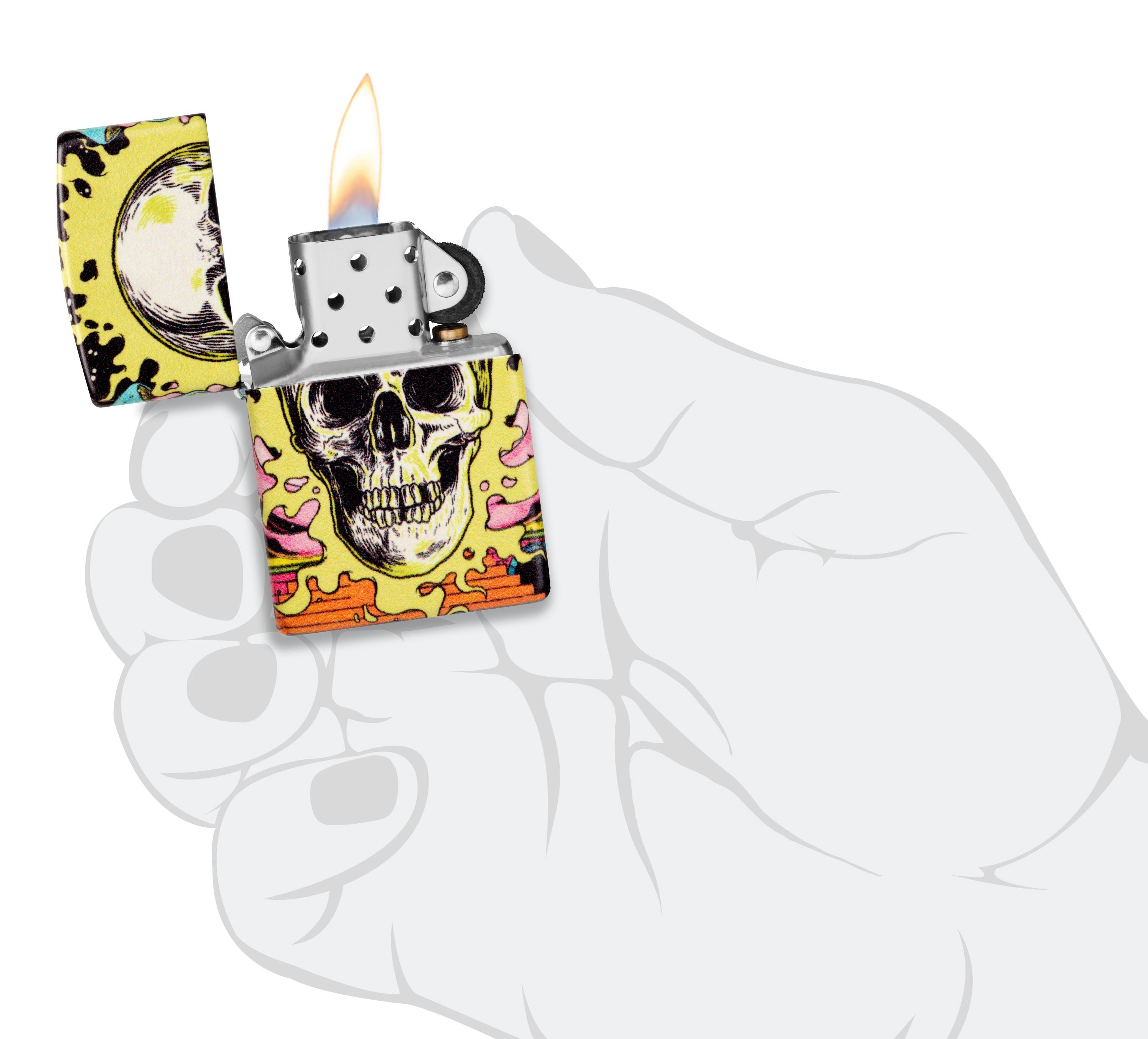 TR8487,Zippo Çakmak 49193 Skull Design 48640-106749