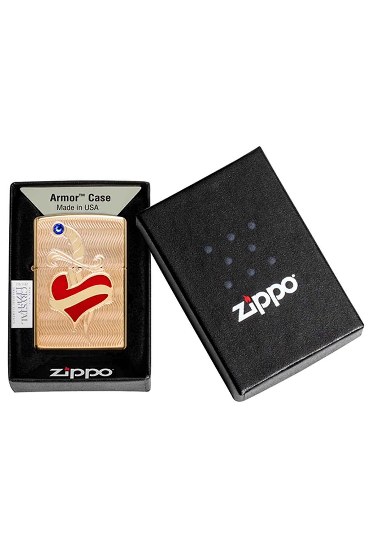 TR4887,Zippo Çakmak 49303-083344 Heart and Sword Design