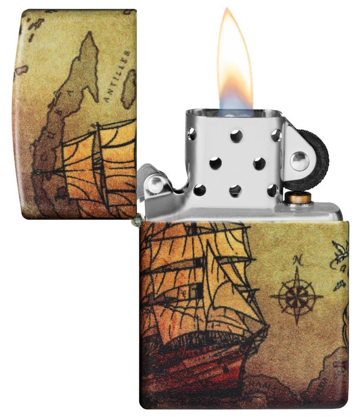 TR3446,Zippo Çakmak 49352 Pirate Ship Design 49355-083350