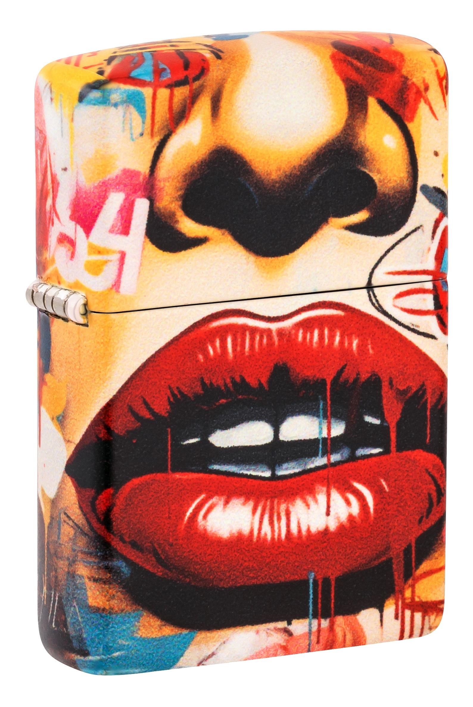 TR8465,Zippo Çakmak 49352 Street Art Face Design 46257-119788