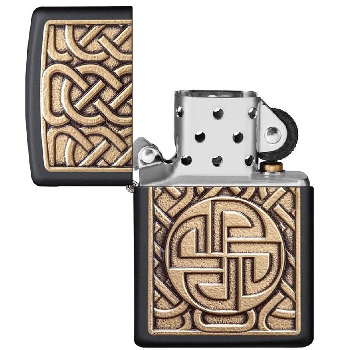 TR3202,Zippo Çakmak 49358 Norse Antique Brass Emblem 49538-089359
