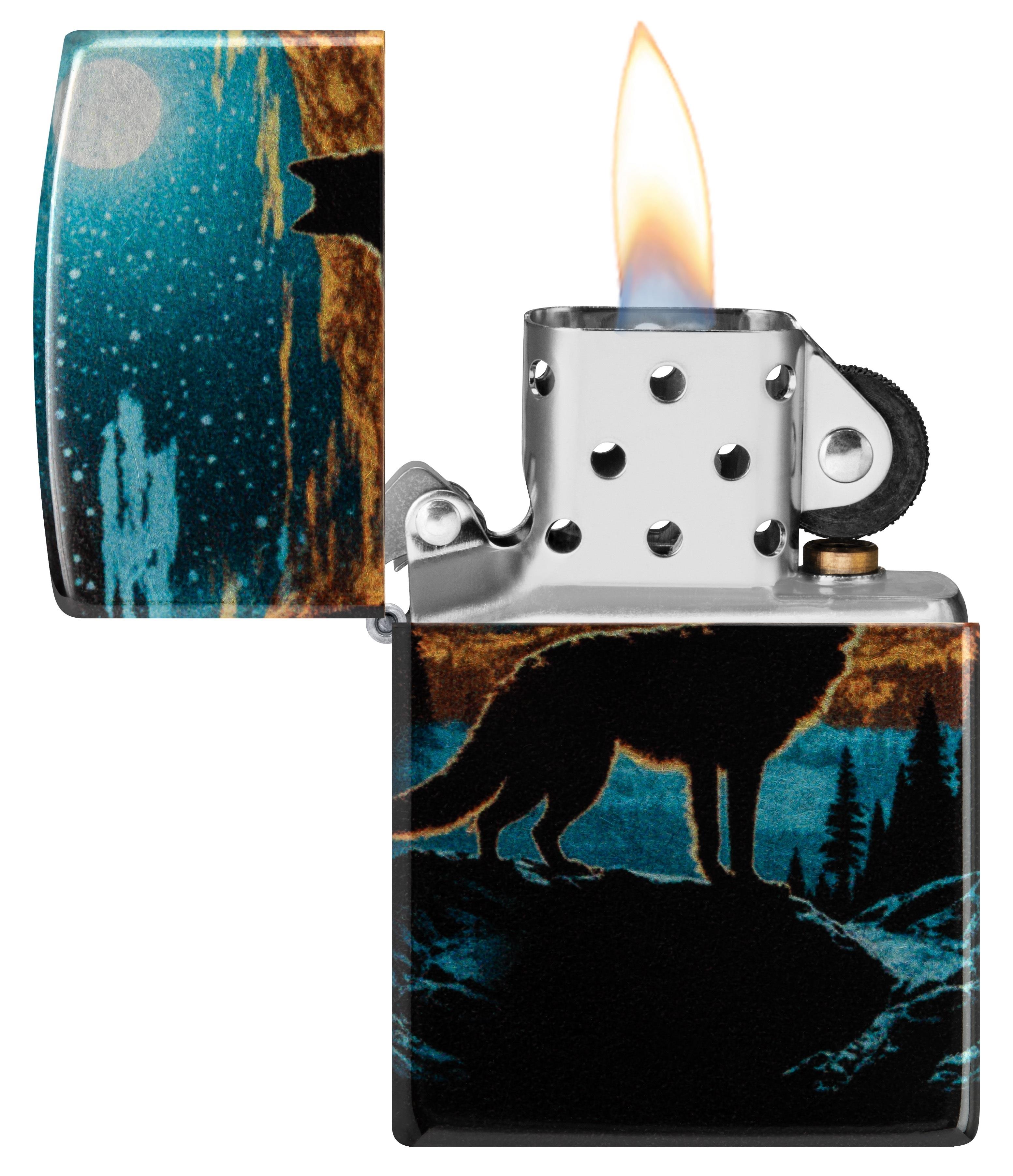 TR8462,Zippo Çakmak 49459 Wolf In Moon Design 46252-119988