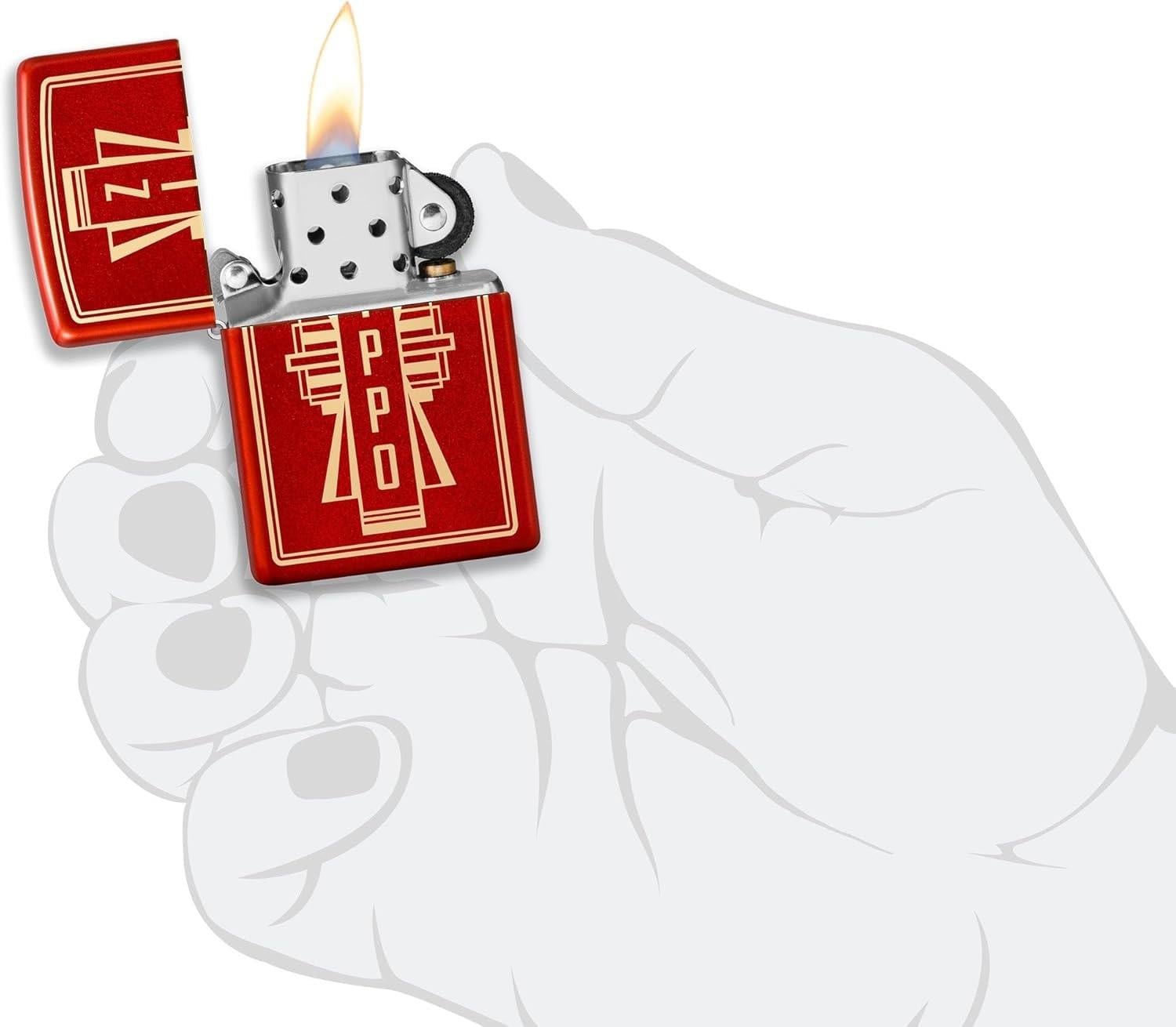 TR9399,Zippo Çakmak 49475 Art Deco Design 49988-000002