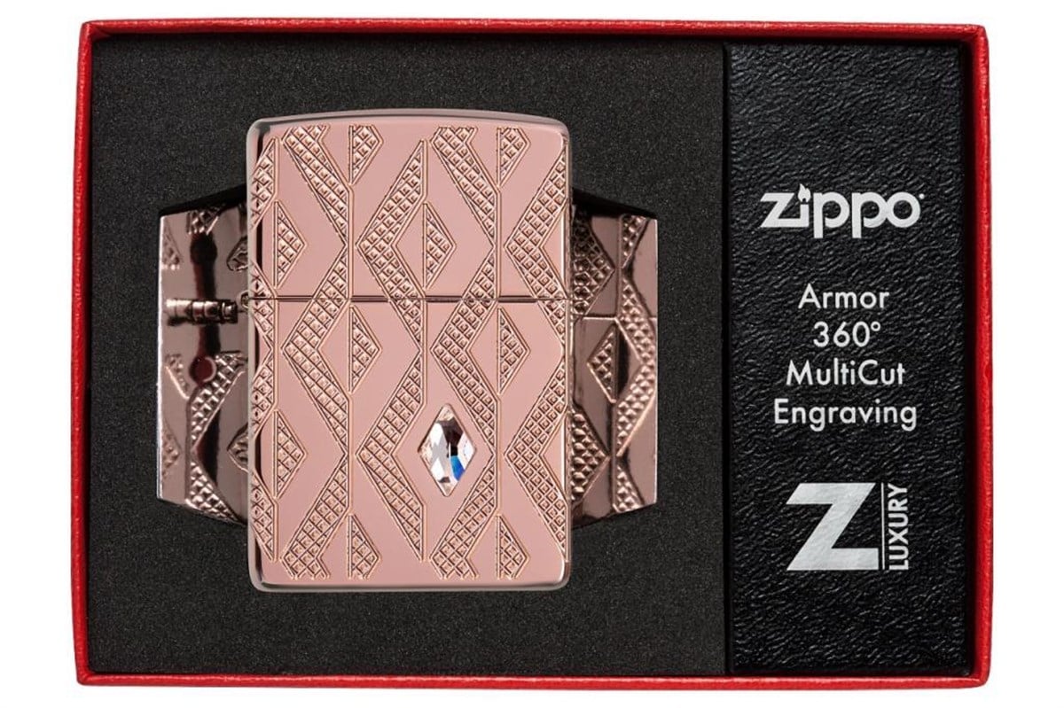TR3546,Zippo Çakmak 49702 Geometric Diamond Pattern Design 49702-090567
