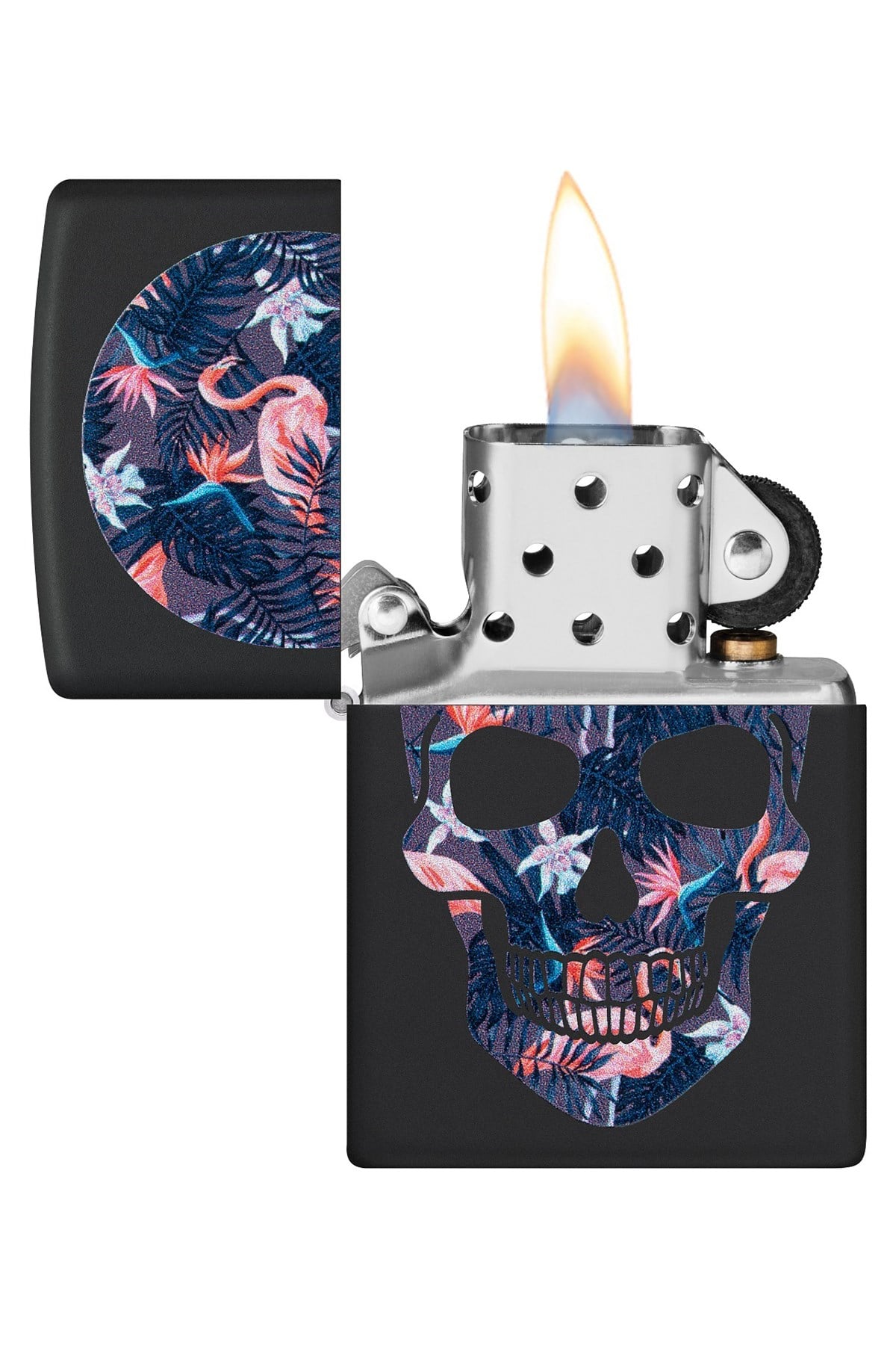 TR4746,Zippo Çakmak 49771-093909 Flamingo Skull Design