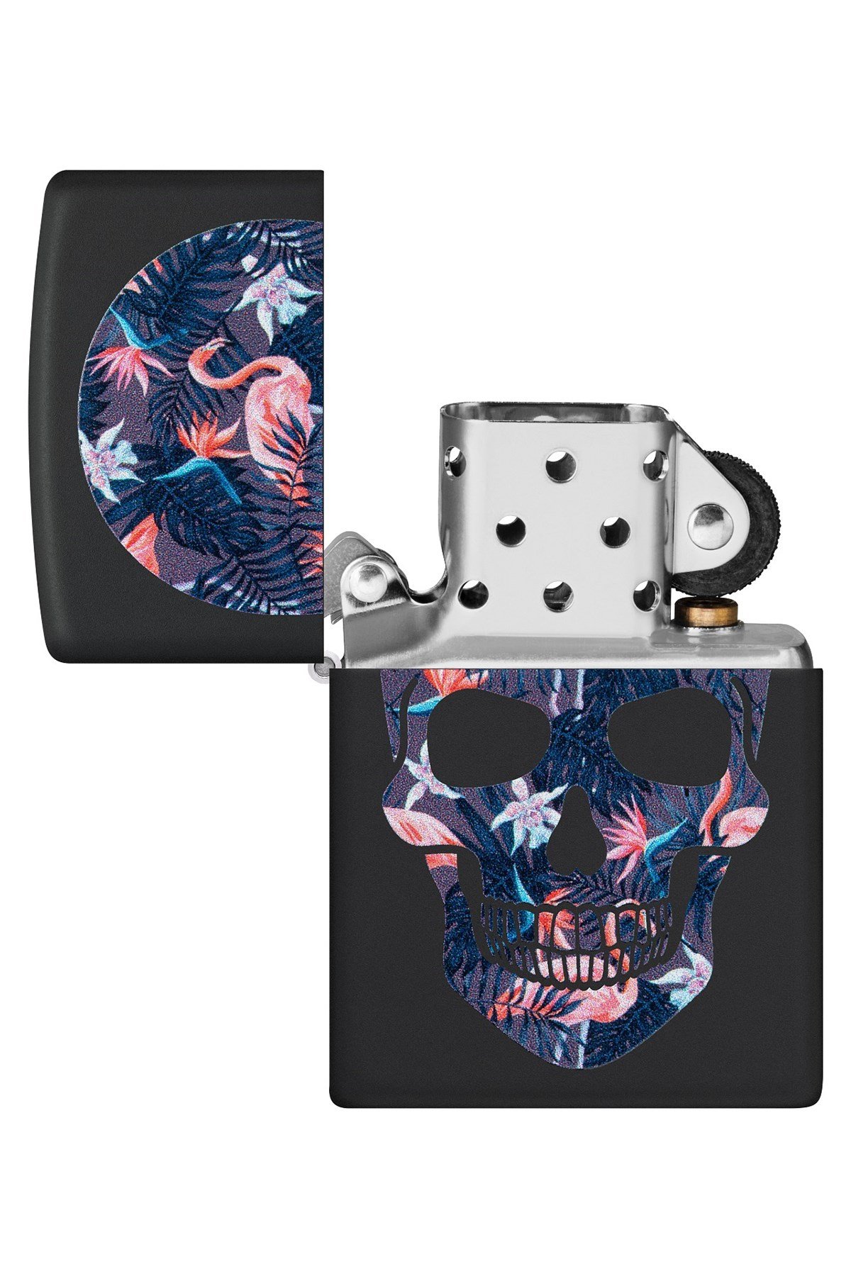 TR4746,Zippo Çakmak 49771-093909 Flamingo Skull Design