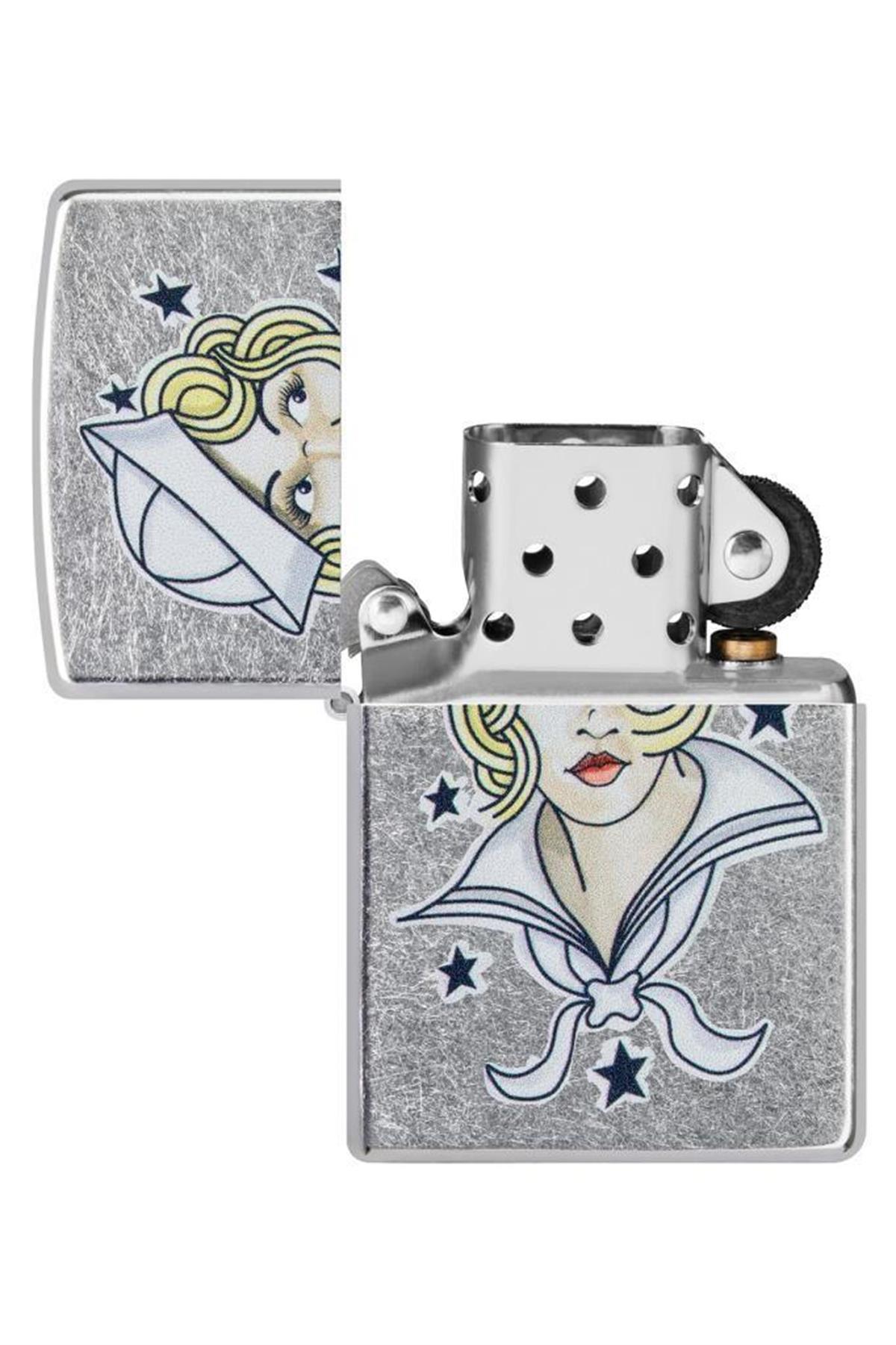 TR5301,Zippo Çakmak 49789-094738 207 Sailor Girl Tattoo Design