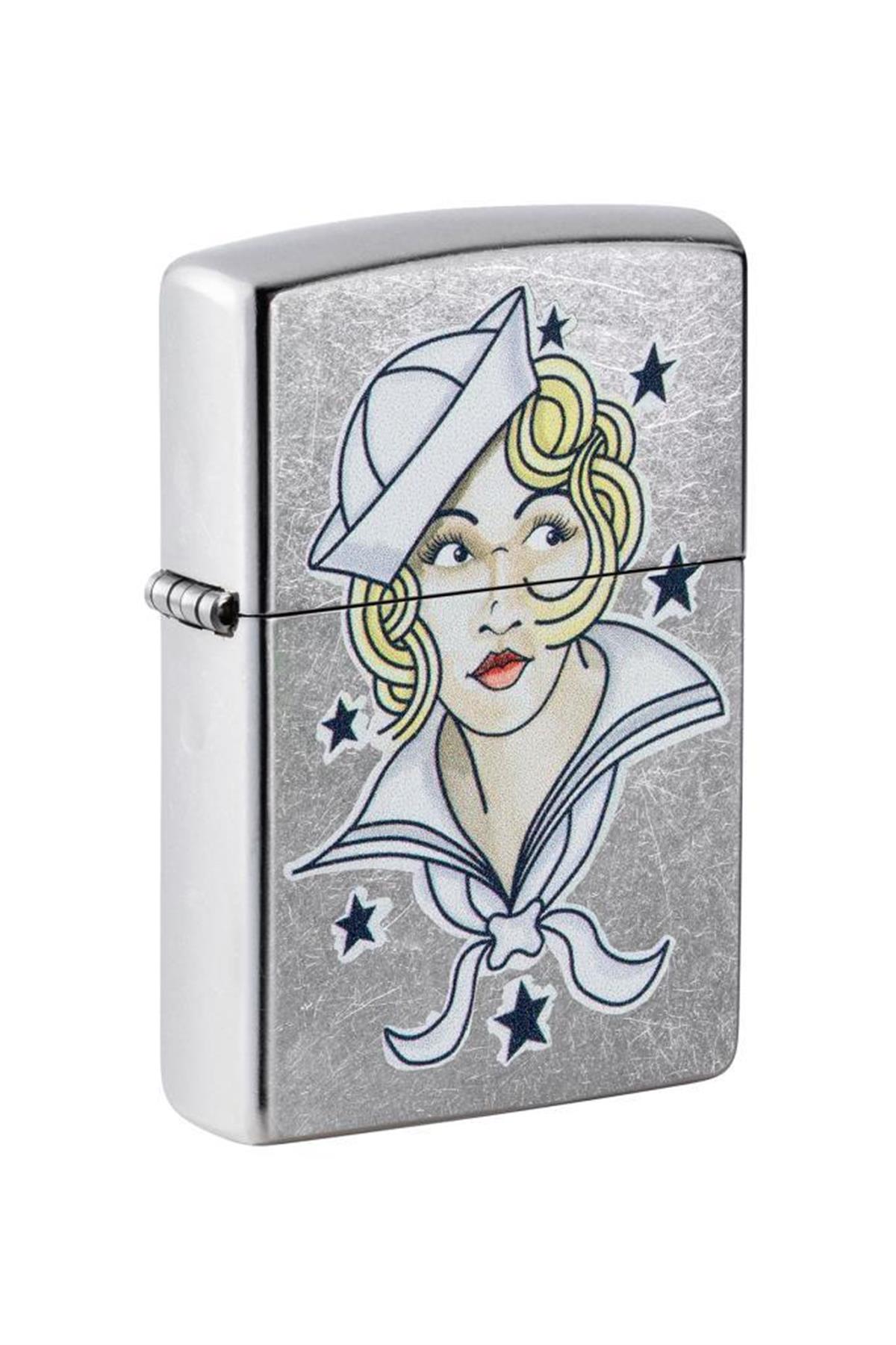 TR5301,Zippo Çakmak 49789-094738 207 Sailor Girl Tattoo Design