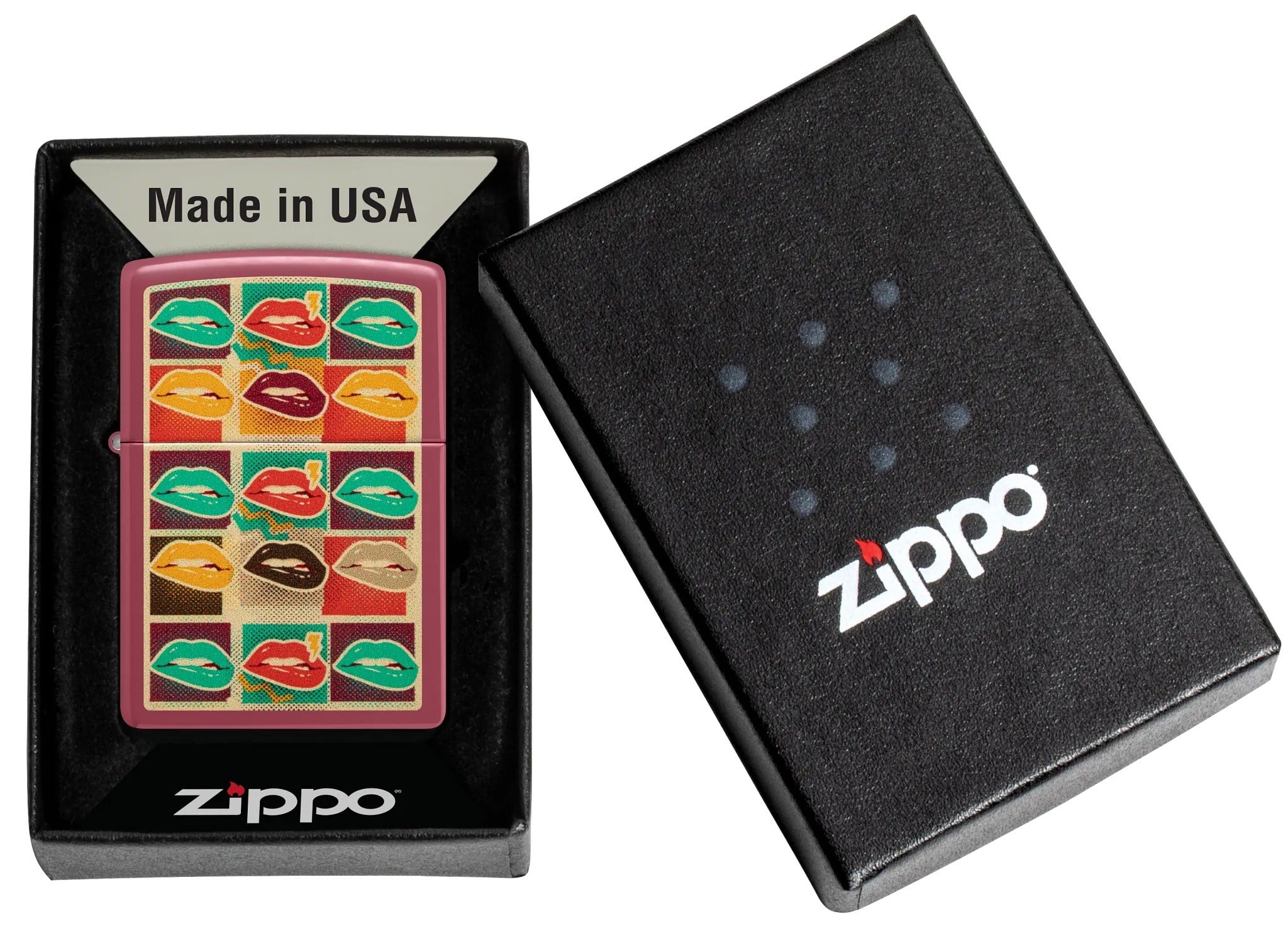 ZP1014,Zippo Çakmak 49844 Pop Art Lips Design 48653-127458
