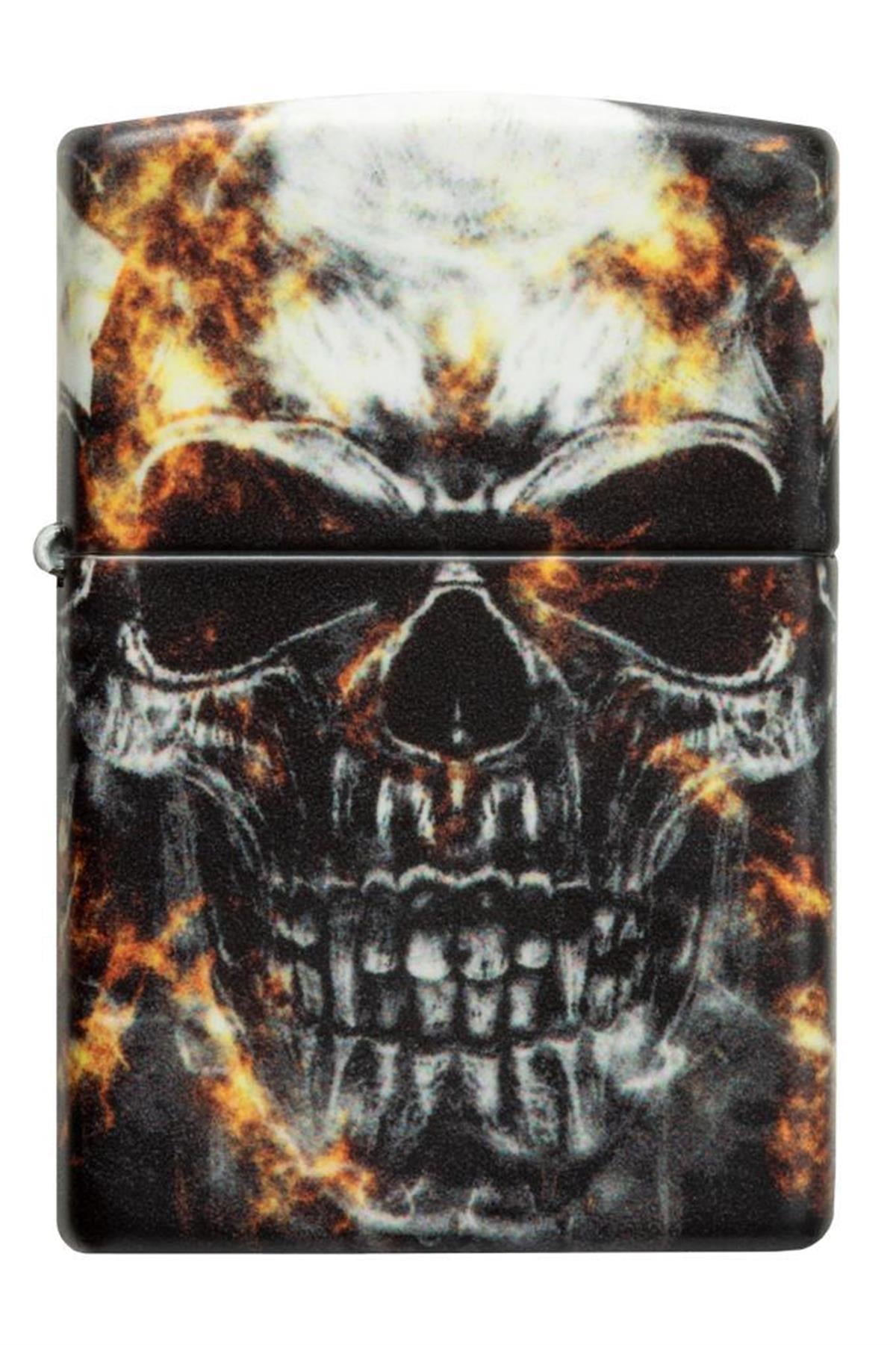 TR6168,Zippo Çakmak 49913-105738 Smokey Skulls Design