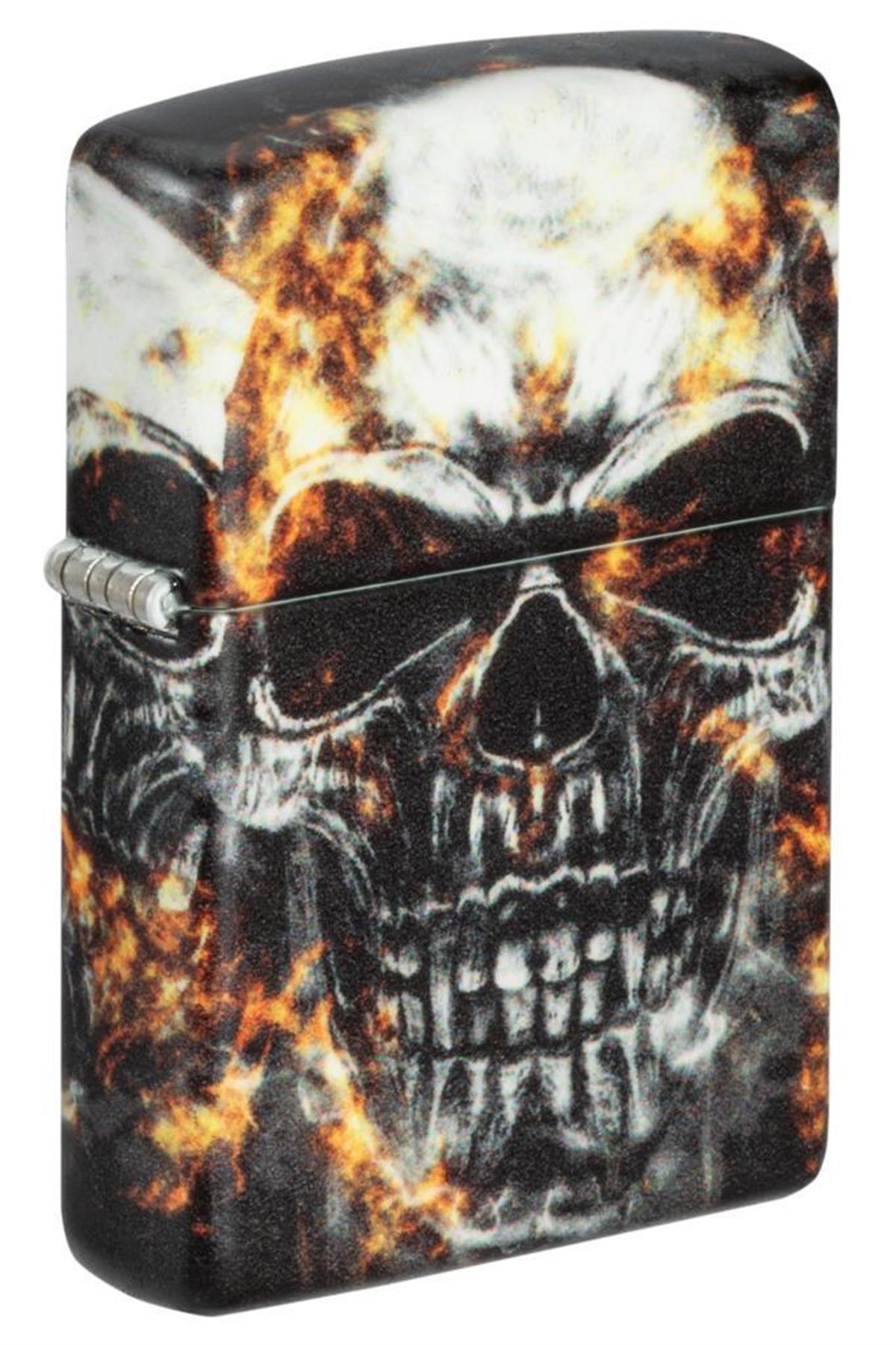 TR6168,Zippo Çakmak 49913-105738 Smokey Skulls Design