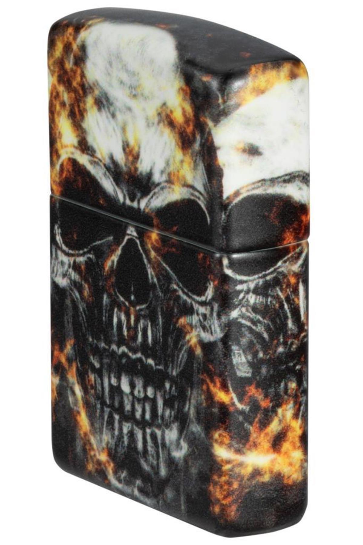 TR6168,Zippo Çakmak 49913-105738 Smokey Skulls Design