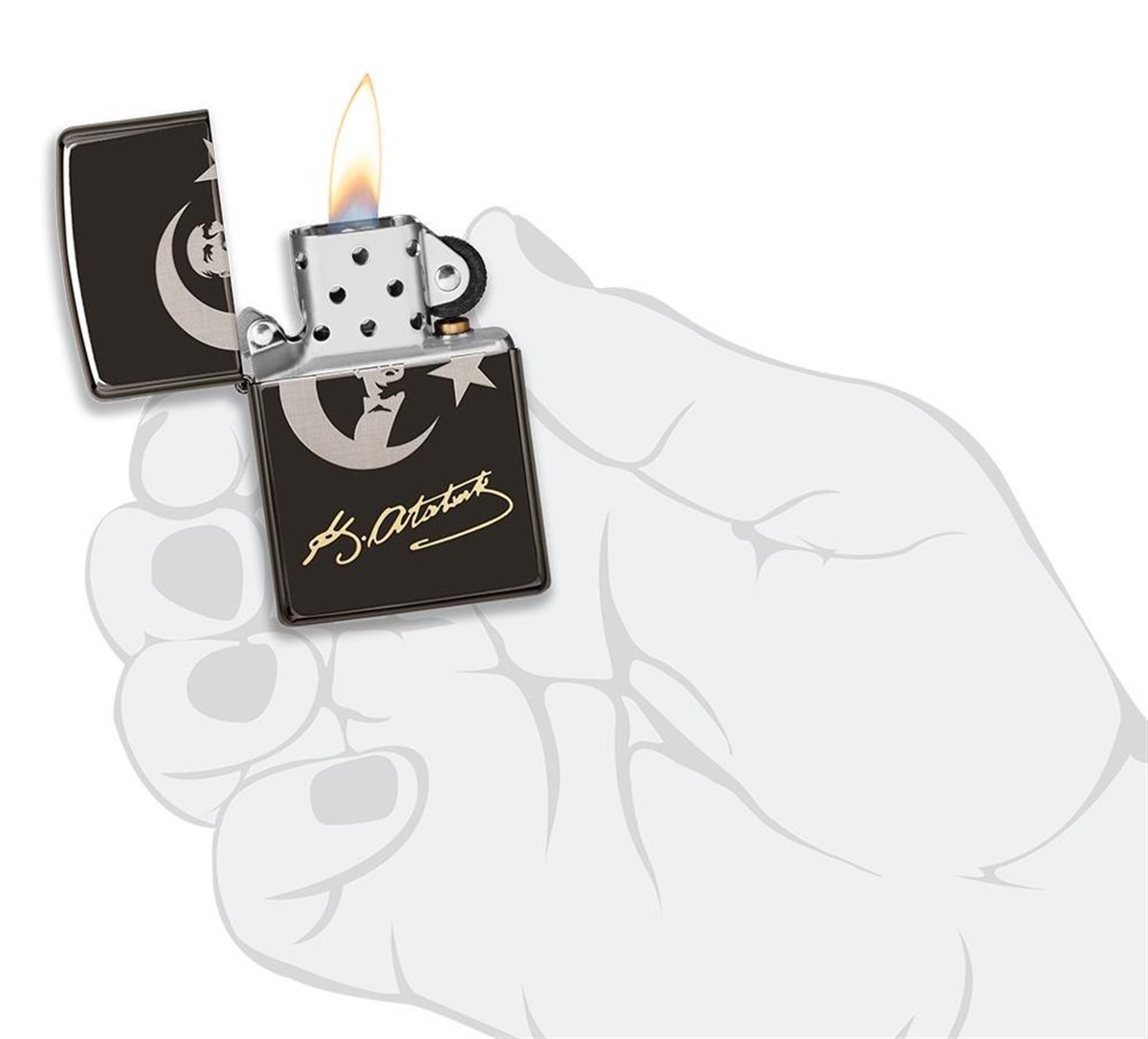 TR2028,Zippo Çakmak Ataturk Design 24756-084529