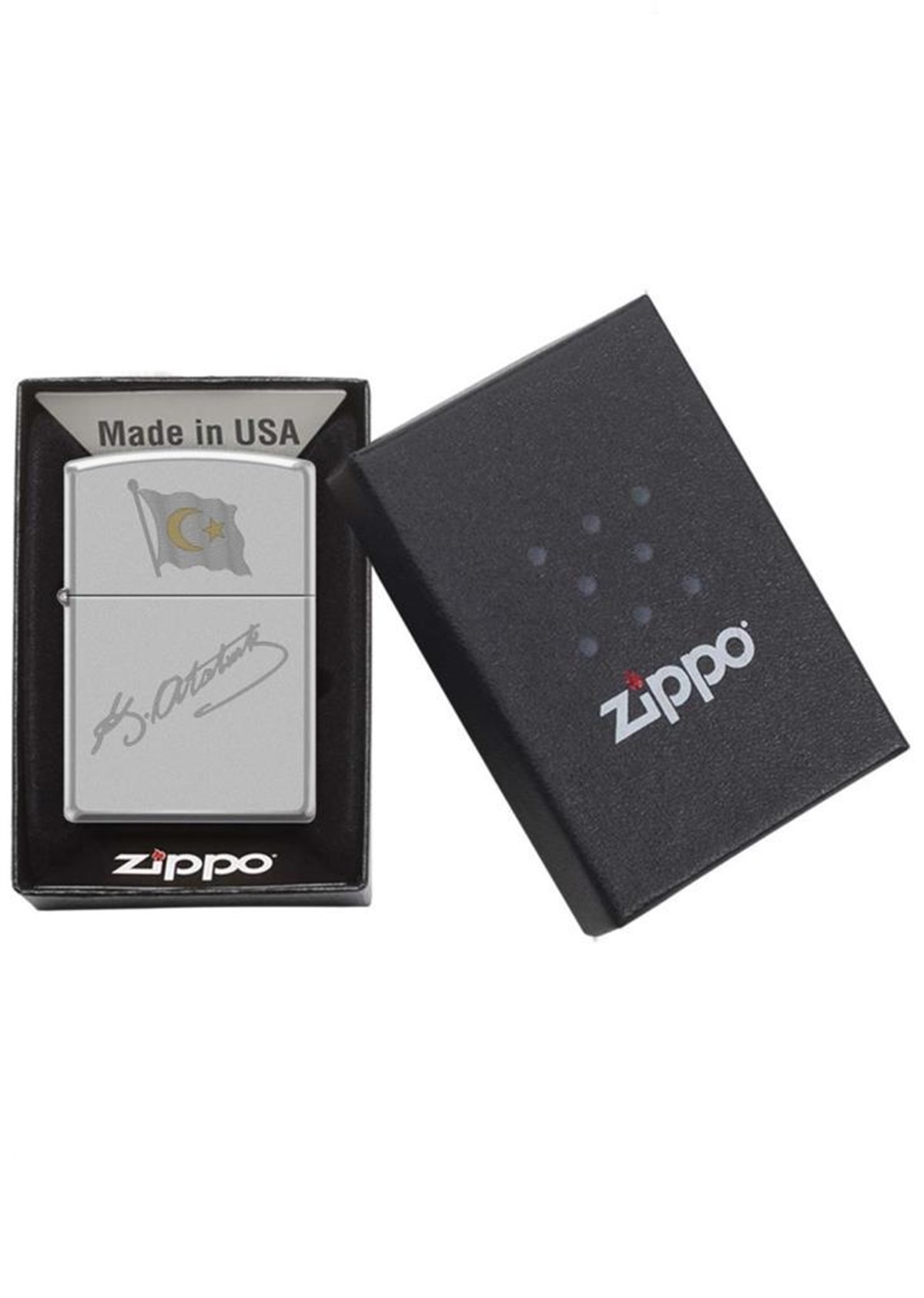 TR2075,Zippo Çakmak Ataturk Signature Design 205-067410