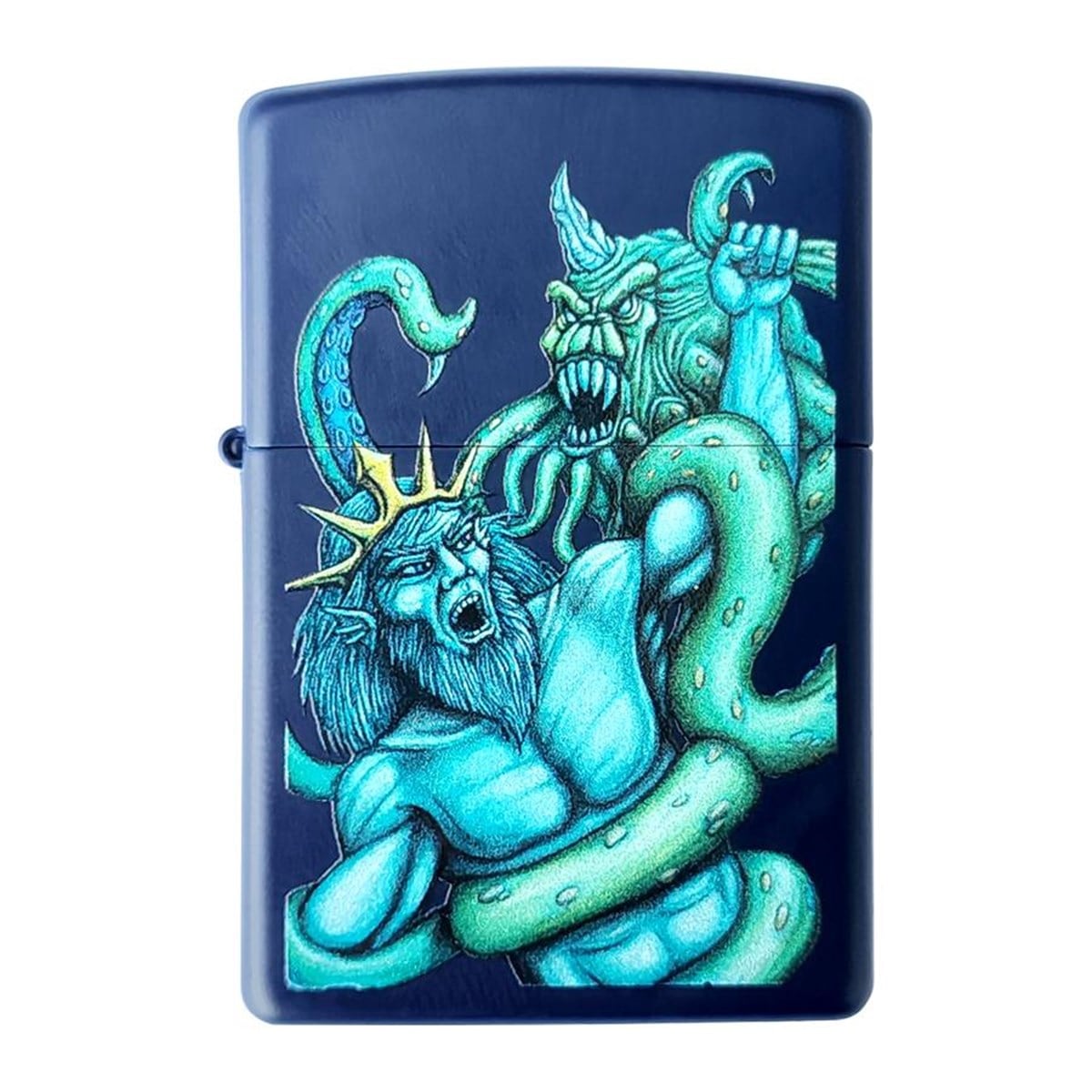 TR3874,Zippo Çakmak Azul Navy Matte Rey Del Ocean Design