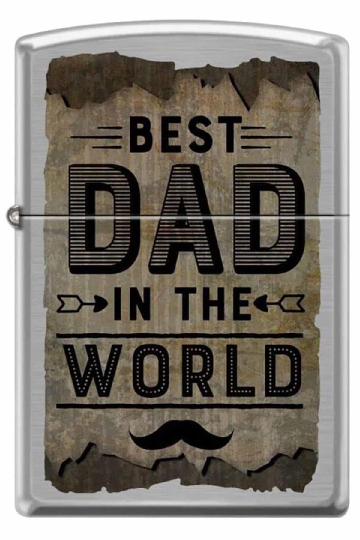 TR5579,Zippo Çakmak Best Dad in The World Mustache