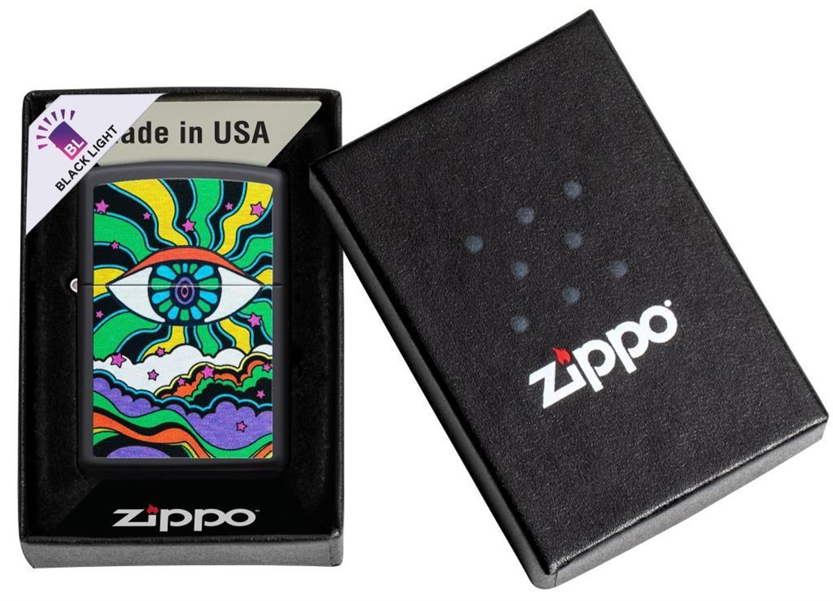 TR3430,Zippo Çakmak Black Light Eye Design 49699-090580