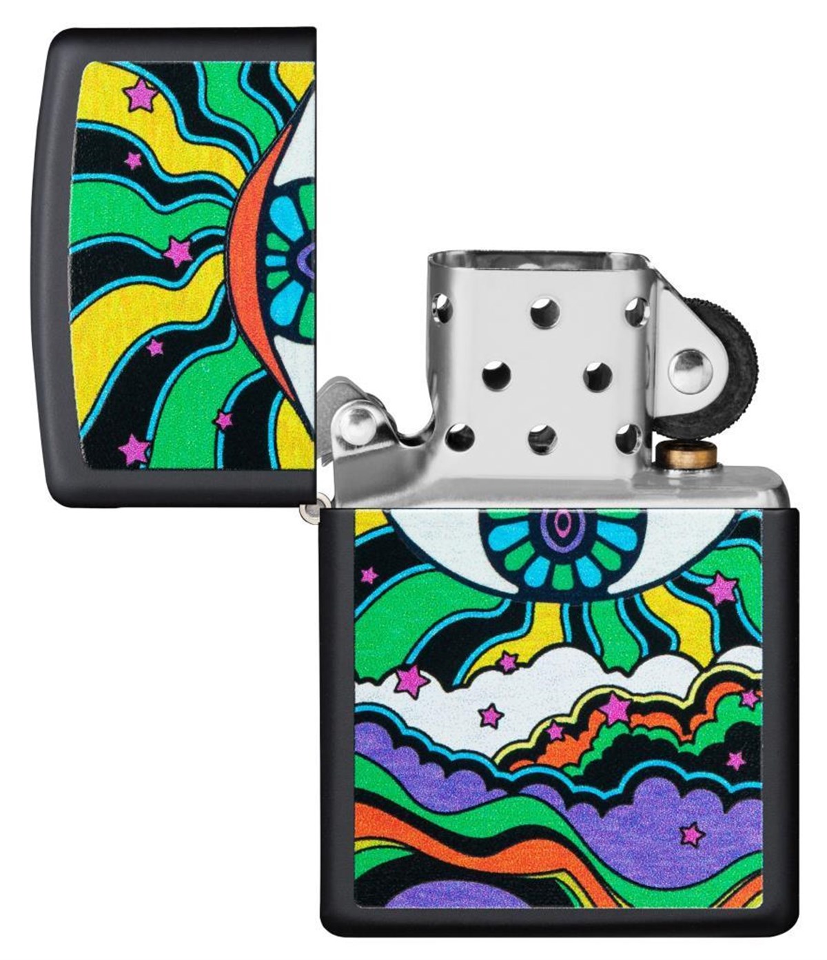 TR3430,Zippo Çakmak Black Light Eye Design 49699-090580