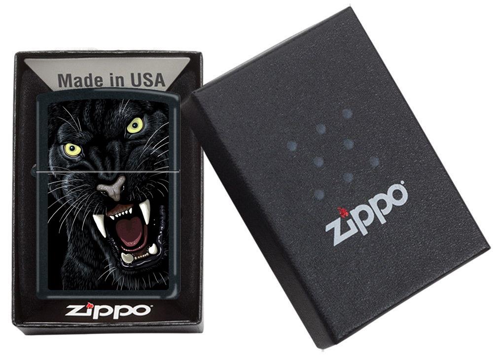 TR8148,Zippo Çakmak Black Panther Design 218-119489