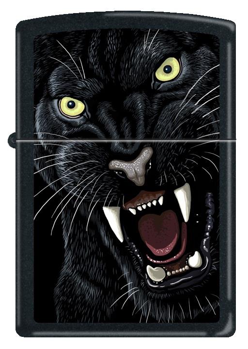 TR8148,Zippo Çakmak Black Panther Design 218-119489