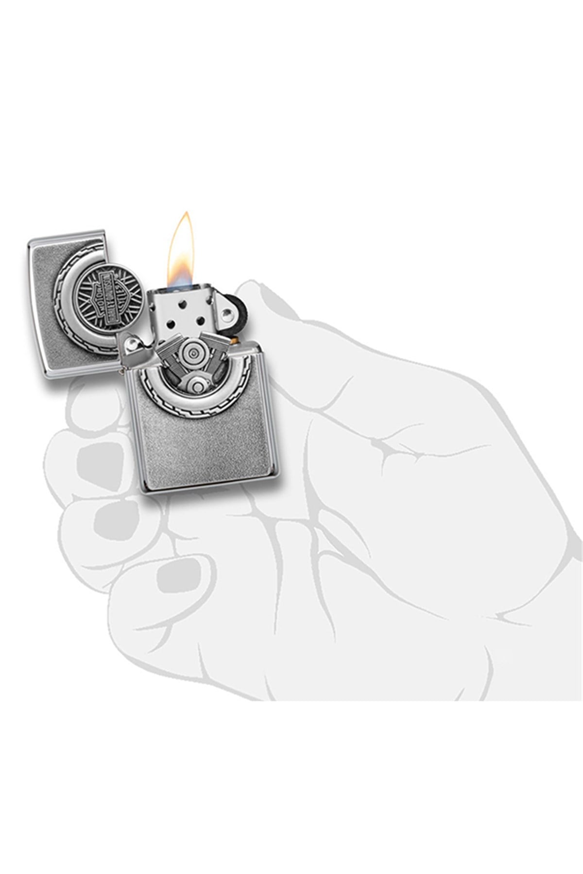 TR5010,Zippo Çakmak CI125130 Harley Davidson Design 49175