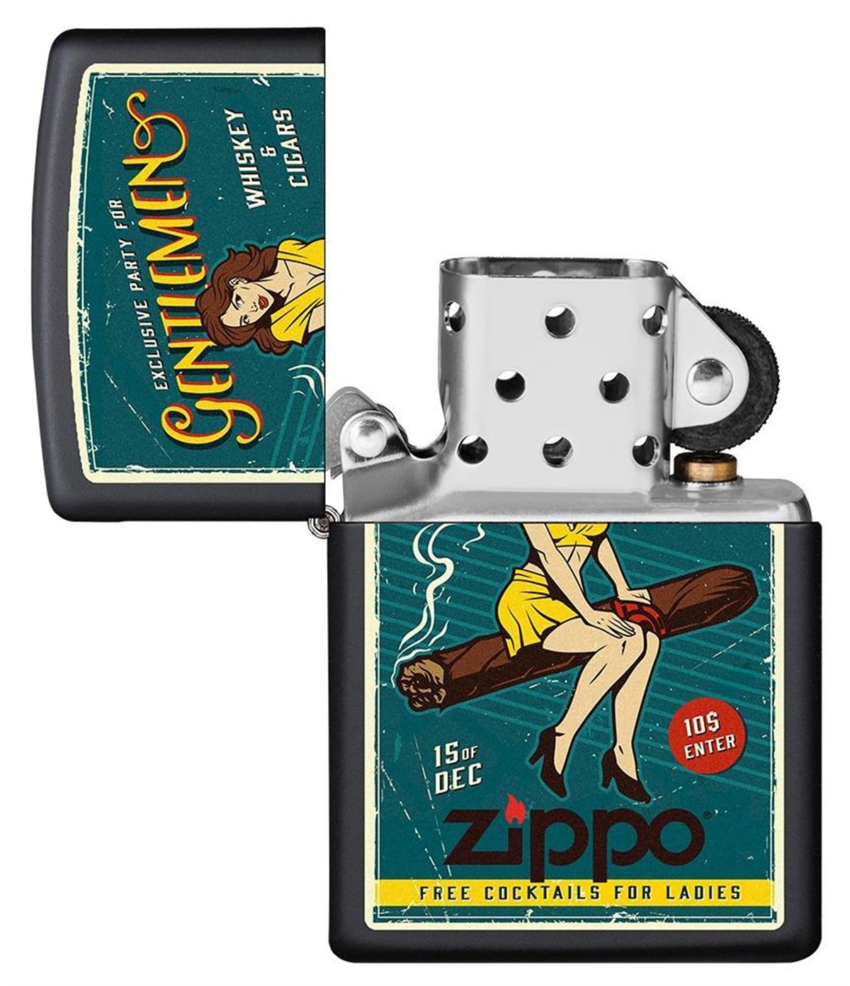 TR2018,Zippo Çakmak Cigar Girl Design 218-080491