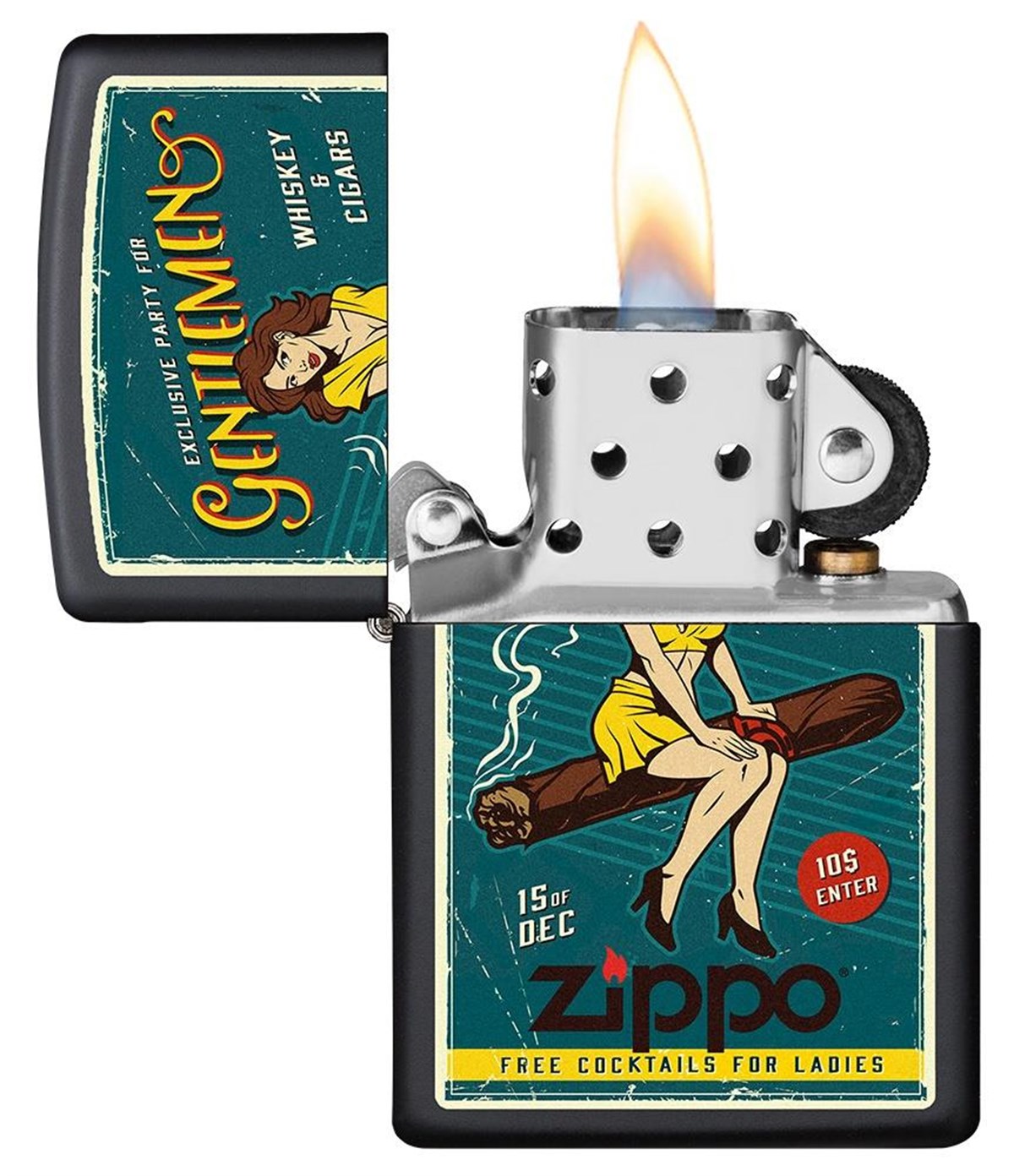 TR2018,Zippo Çakmak Cigar Girl Design 218-080491