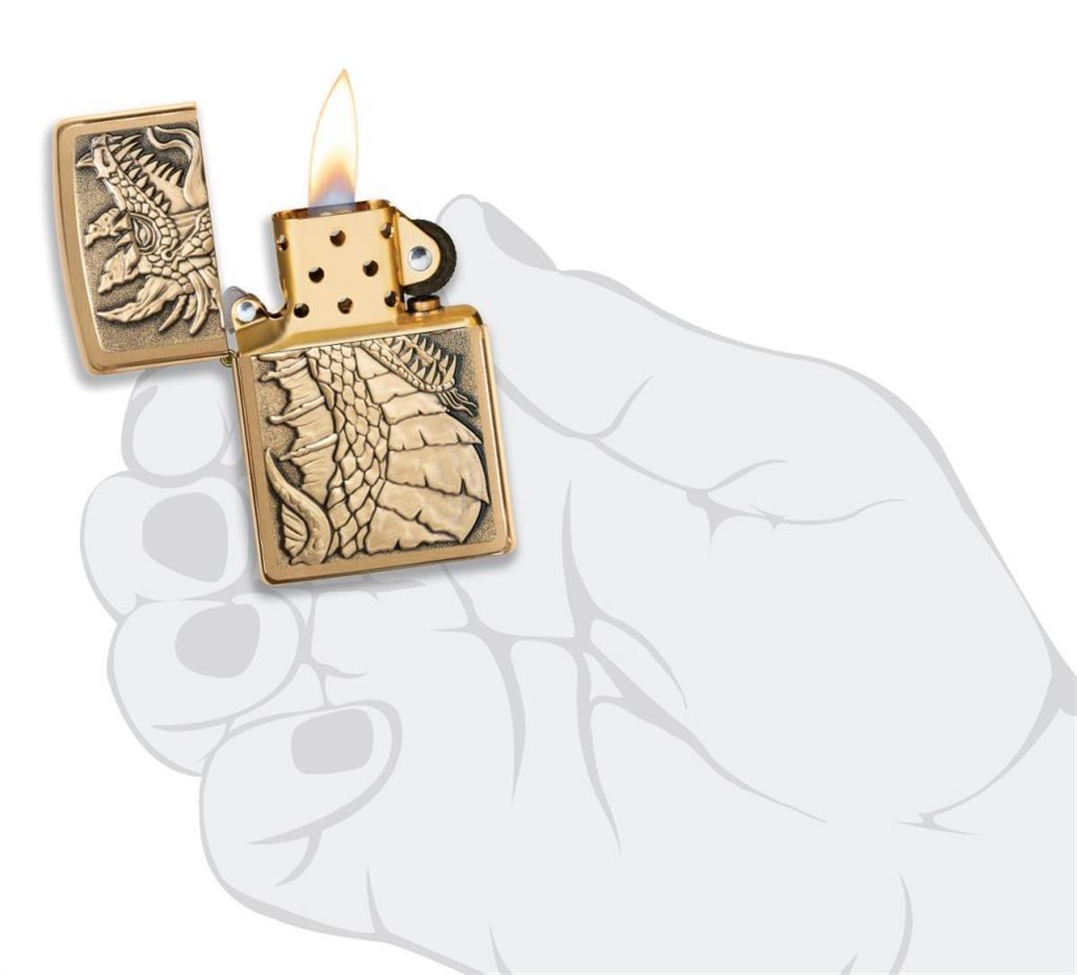 TR3457,Zippo Çakmak Dragon 1 Emblem Design 49297-083363
