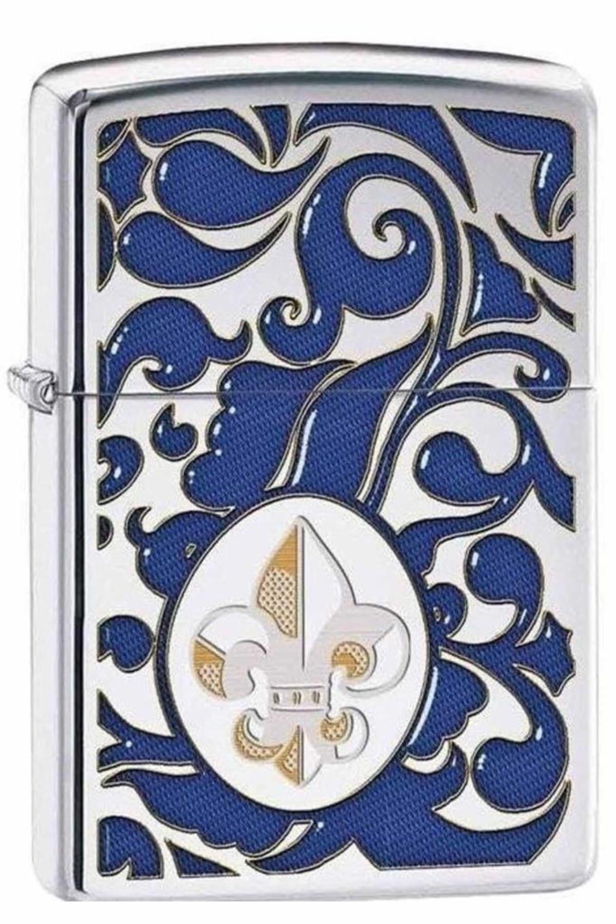 TR5566,Zippo Çakmak Fleur De Lis High Polish Chrome