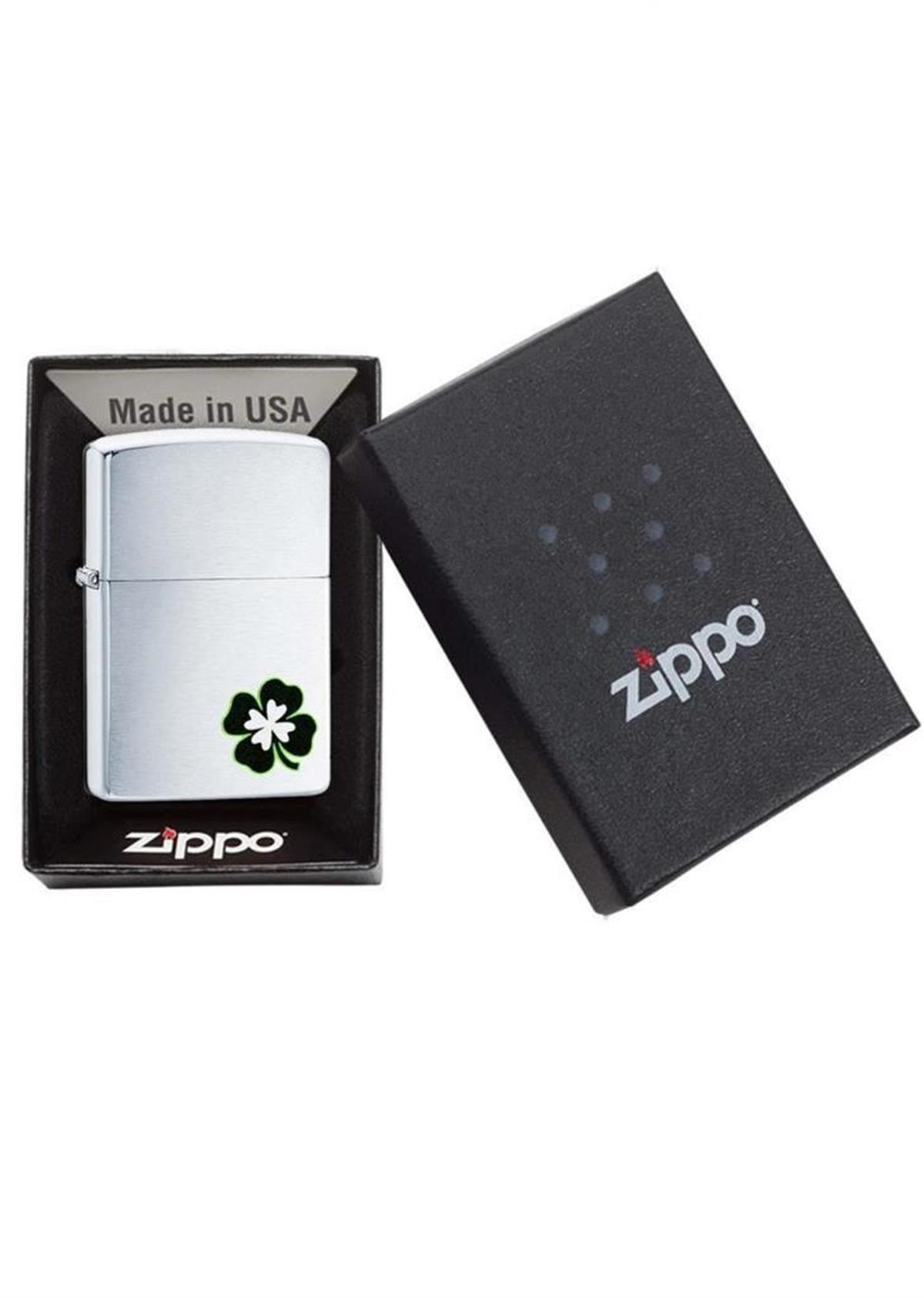 TR2493,Zippo Çakmak Four Leaf Clover Design 29915-071731