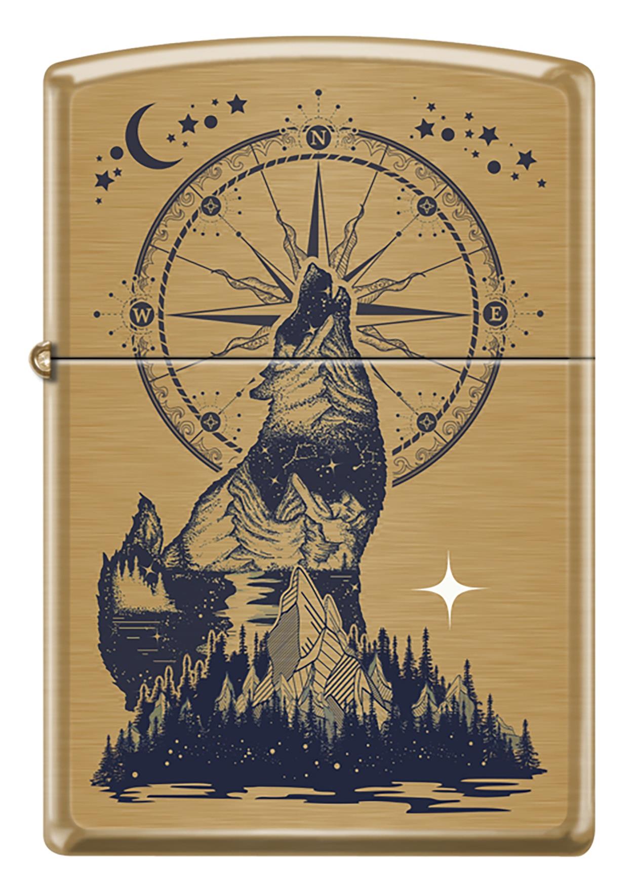 TR9374,Zippo Çakmak Howling Wolf 204B-122079
