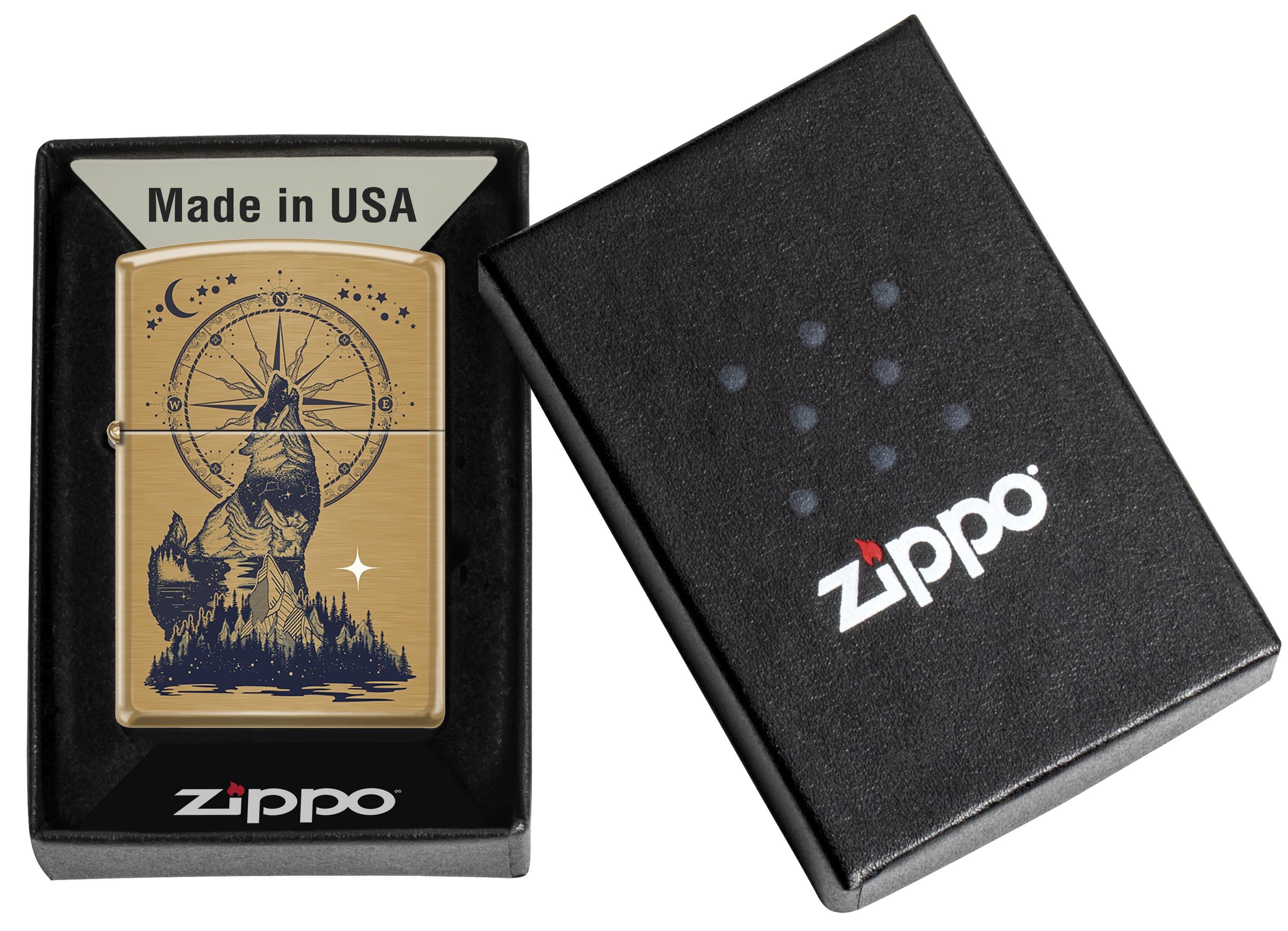 TR9374,Zippo Çakmak Howling Wolf 204B-122079