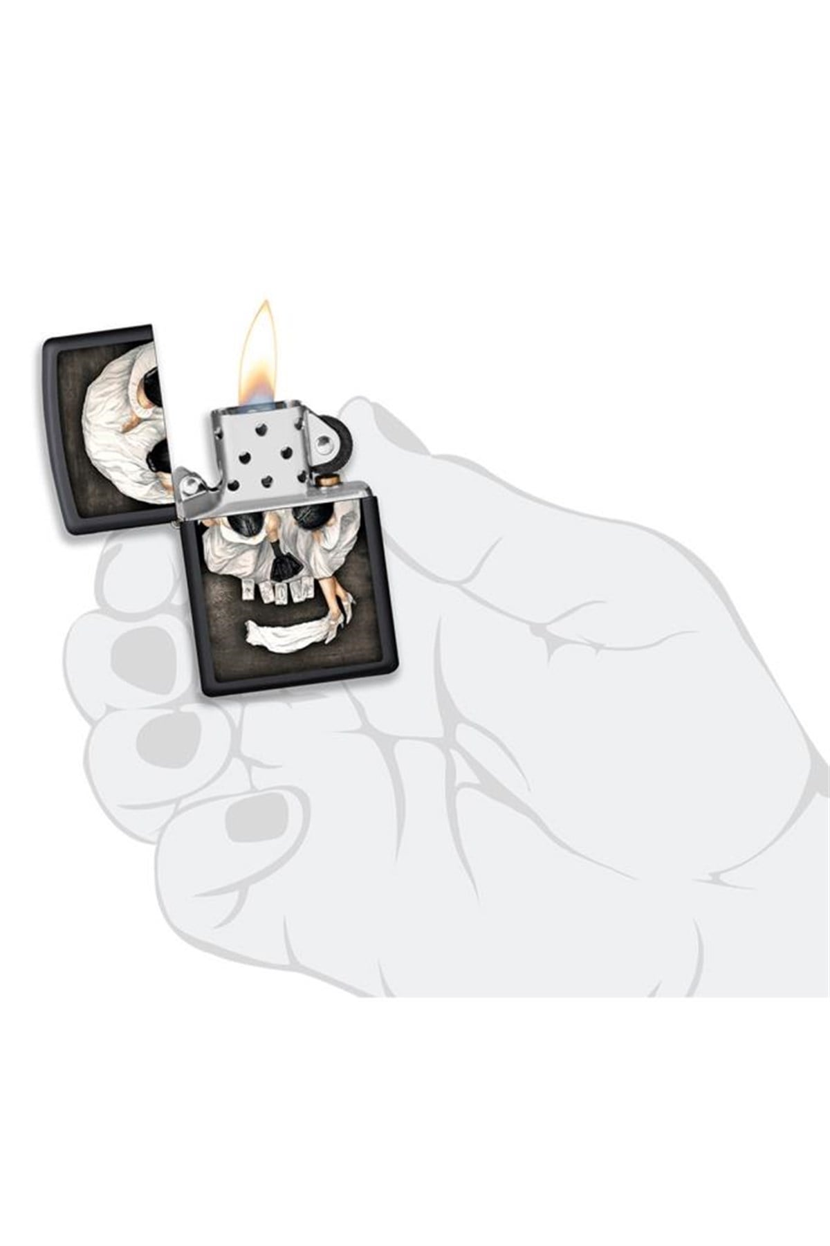 TR4541,Zippo Çakmak Illuison Skull Design 218-080486