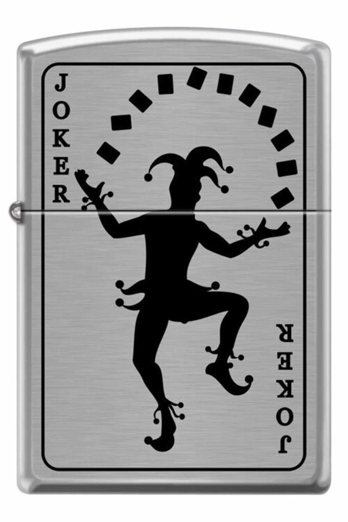 TR5564,Zippo Çakmak Joker Brushed Chrome