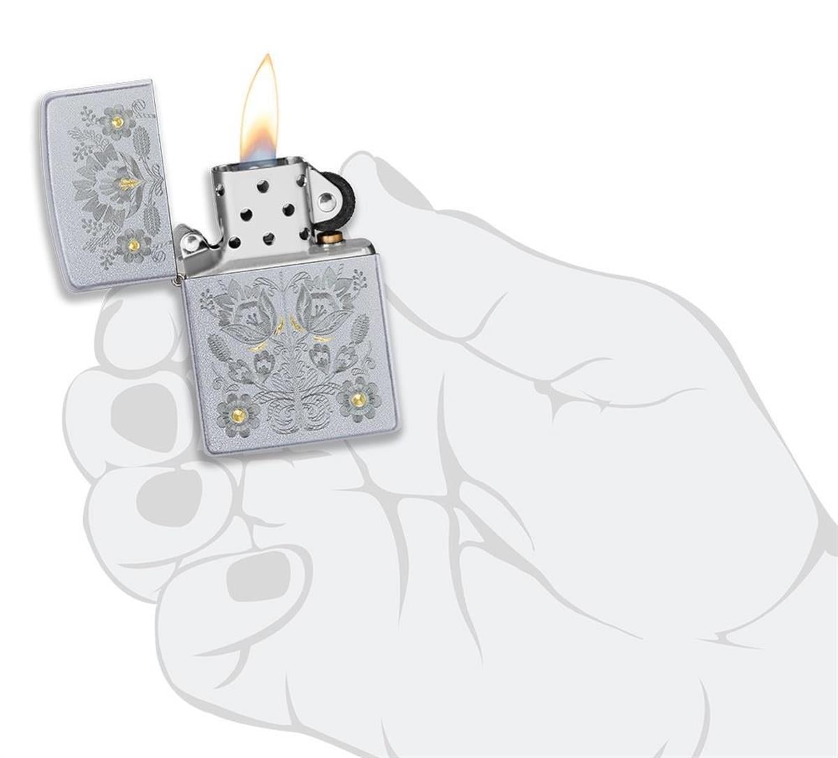 TR3373,Zippo Çakmak Painted Floral 205 205-087693