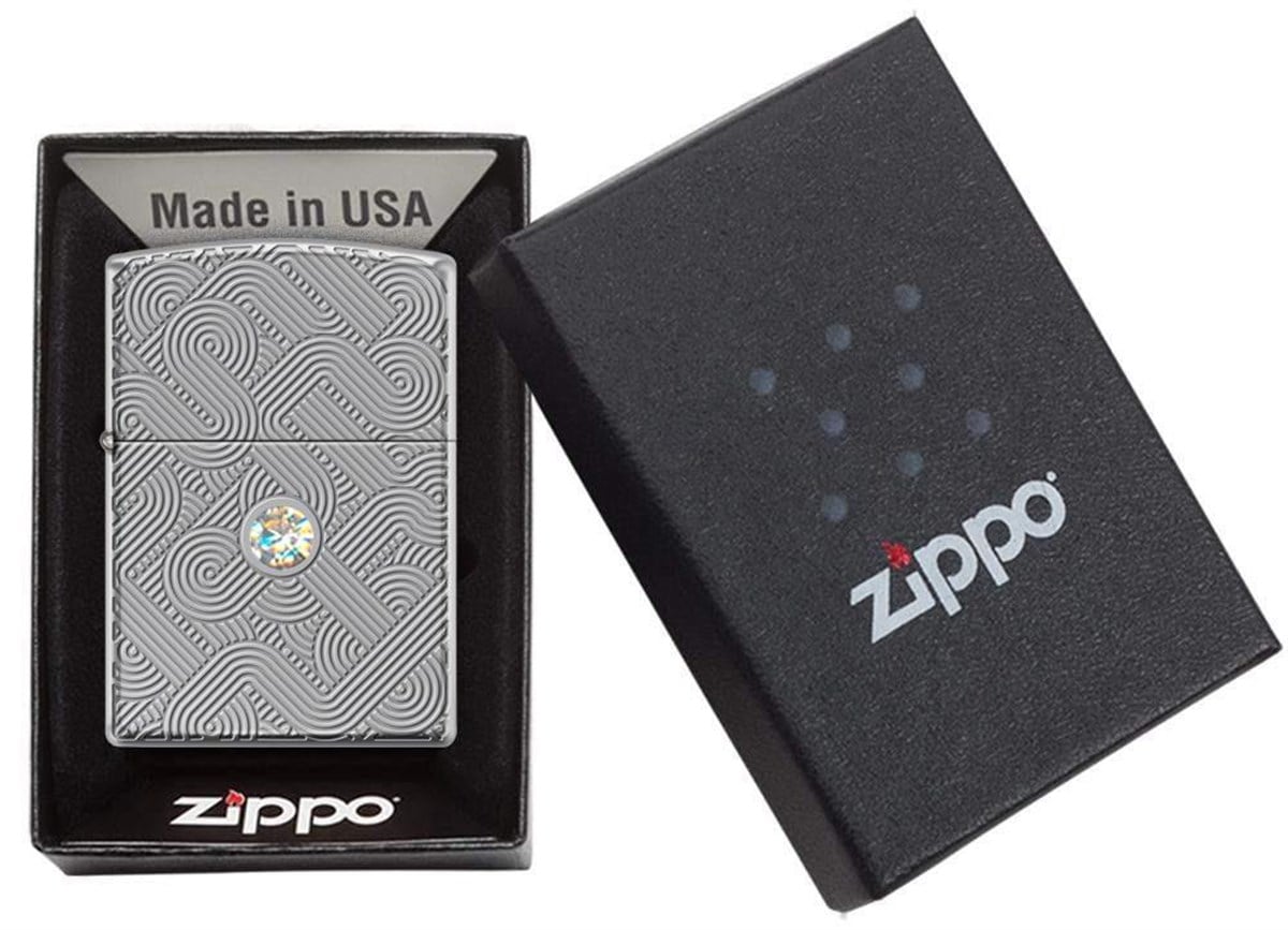 TR3455,Zippo Çakmak Retro Swirls Design 167-072775