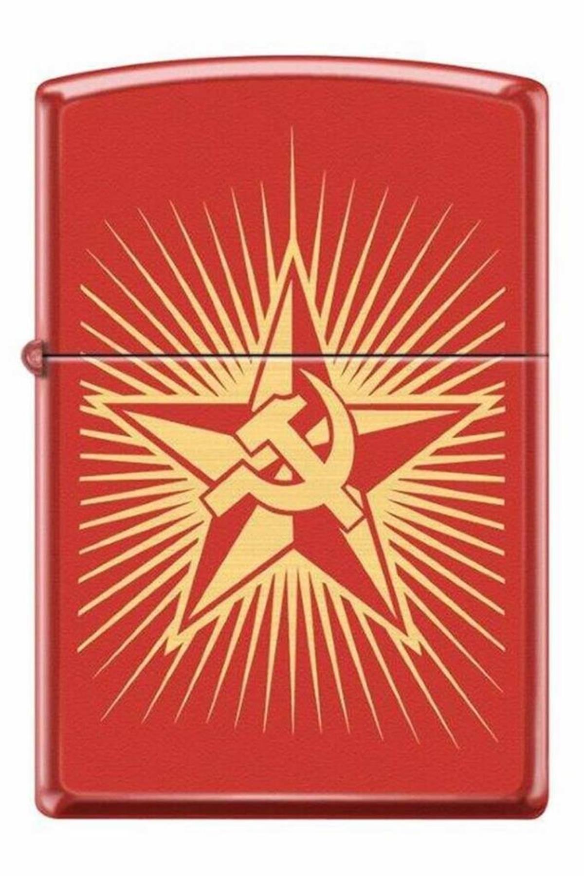 TR5578,Zippo Çakmak Russian Hammer and Sickle